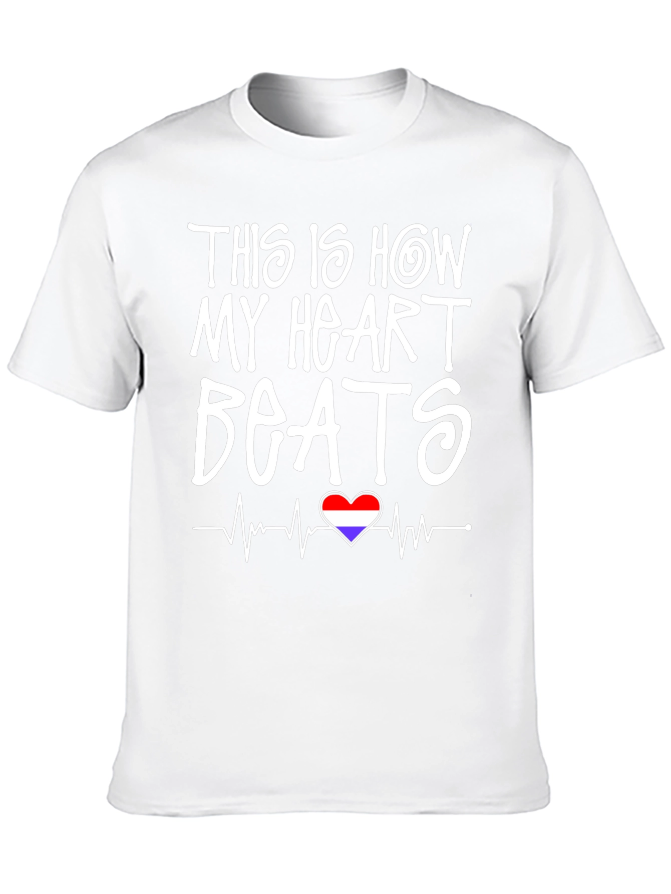 Heartbeat Pride Flag Heart Graphic Tee
