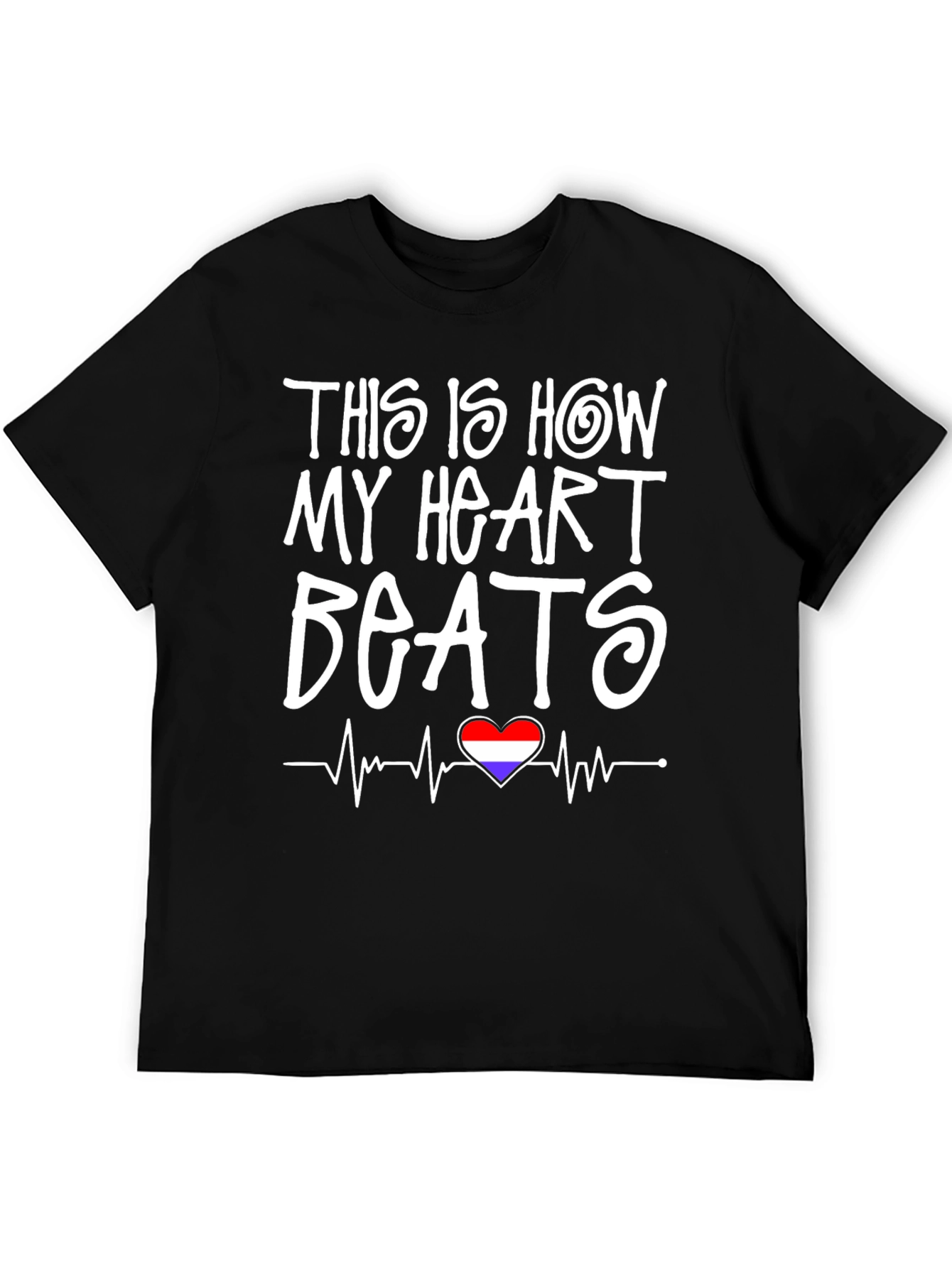 Heartbeat Pride Flag Heart Graphic Tee