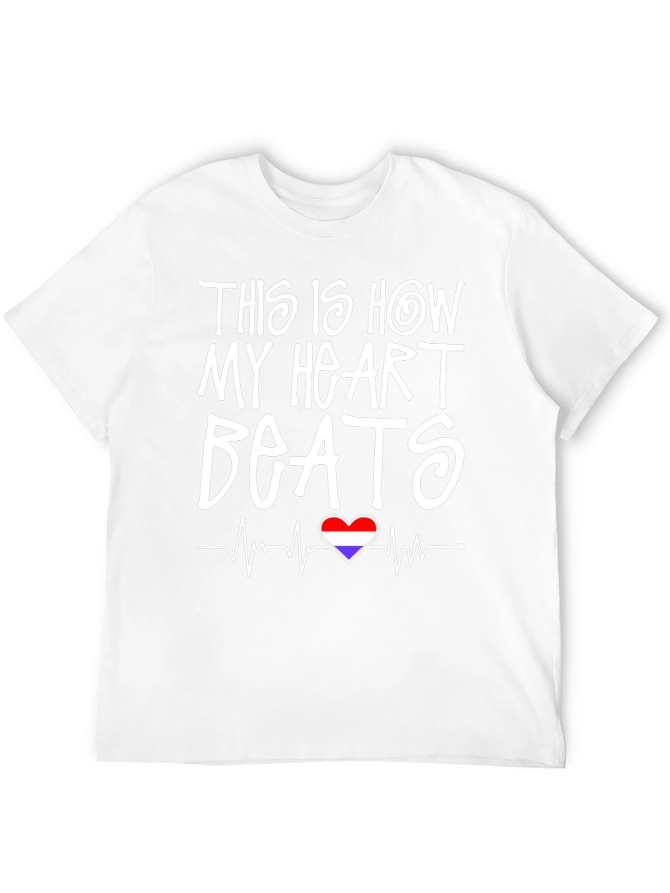 Heartbeat Pride Flag Heart Graphic Tee