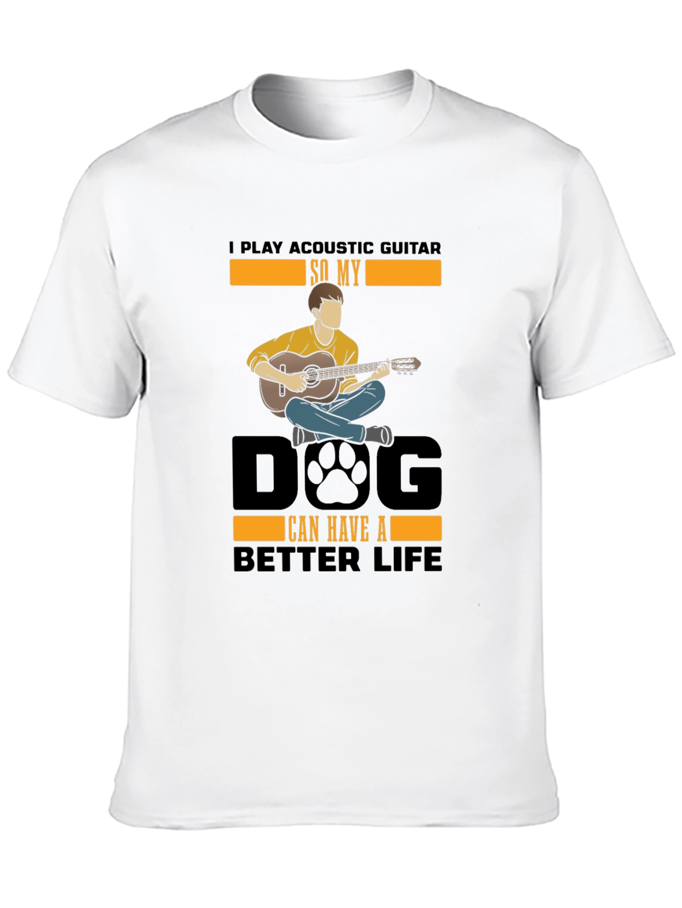 Acoustic Guitar Dog Lover T-Shirt