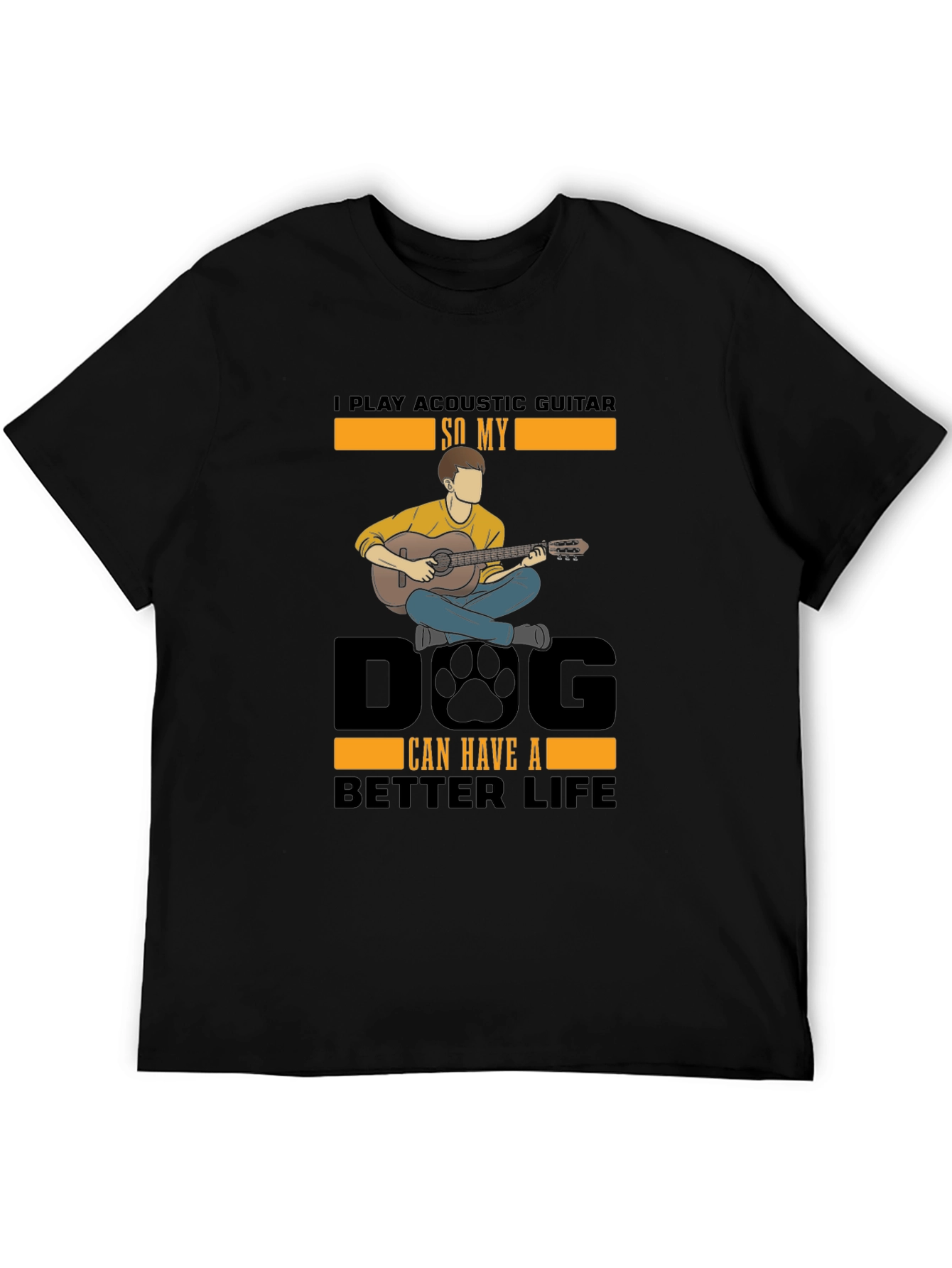 Acoustic Guitar Dog Lover T-Shirt