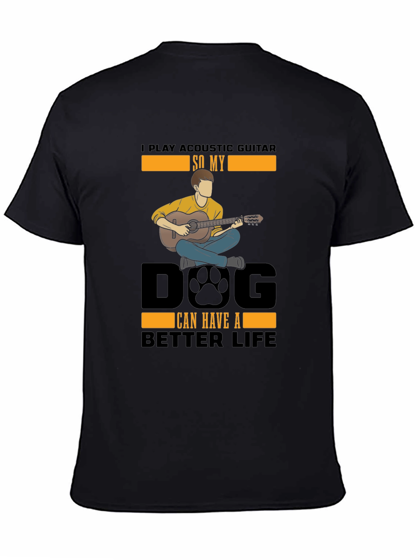 Acoustic Guitar Dog Lover T-Shirt