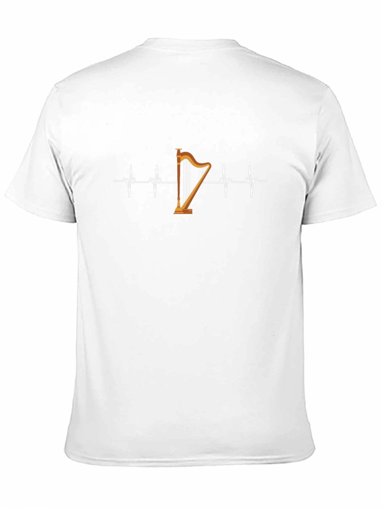 Harp Heartbeat Graphic Tee - Music Lovers Shirt