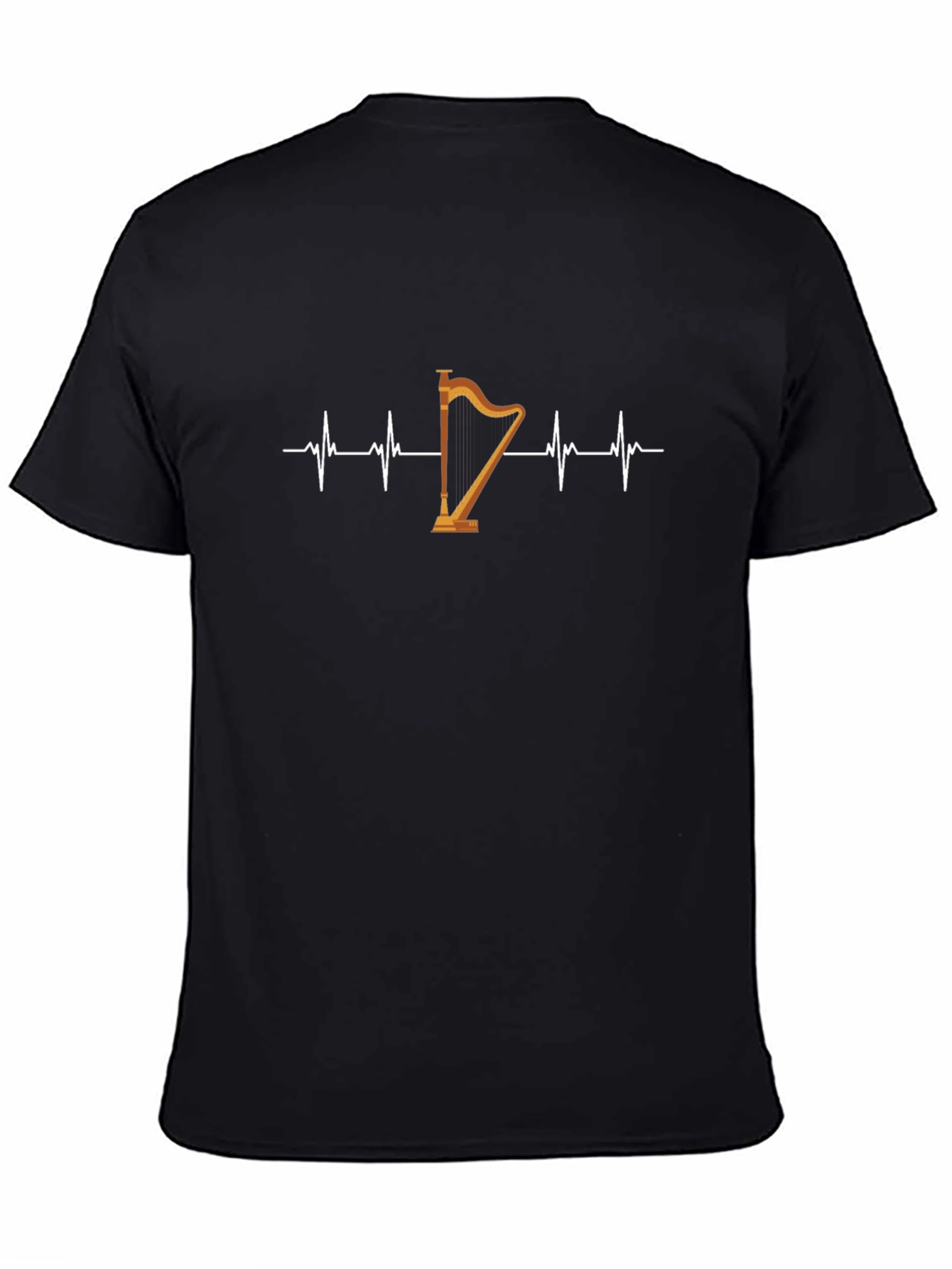 Harp Heartbeat Graphic Tee - Music Lovers Shirt