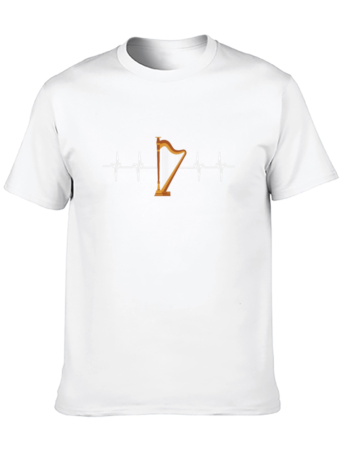 Harp Heartbeat Graphic Tee - Music Lovers Shirt