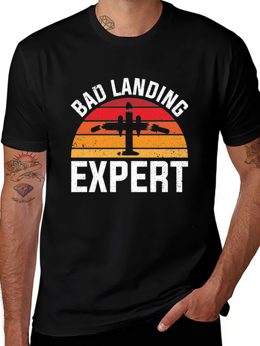 Bad Landing Expert T-Shirt - Funny Pilot Gift Tee