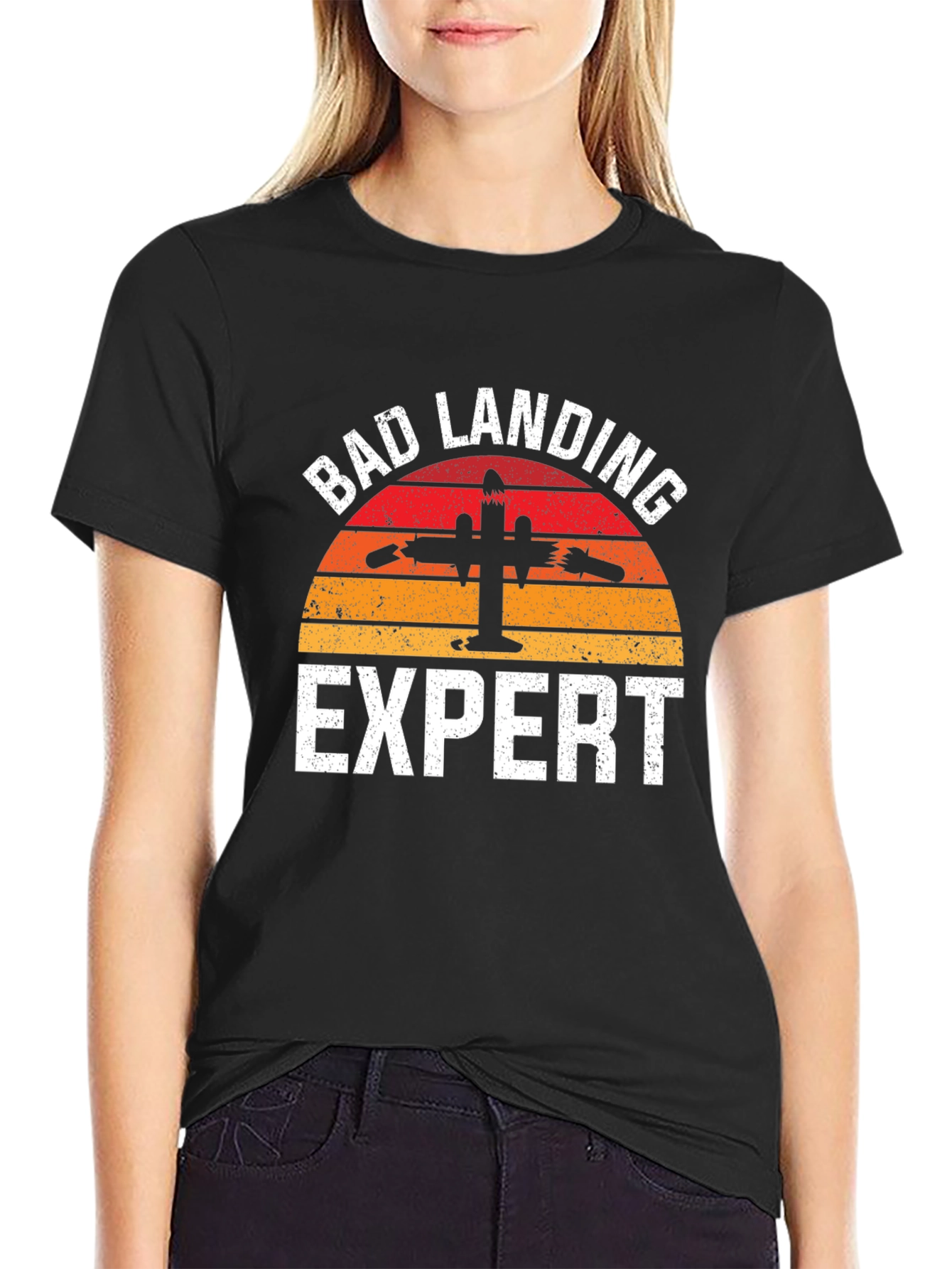 Bad Landing Expert T-Shirt - Funny Pilot Gift Tee