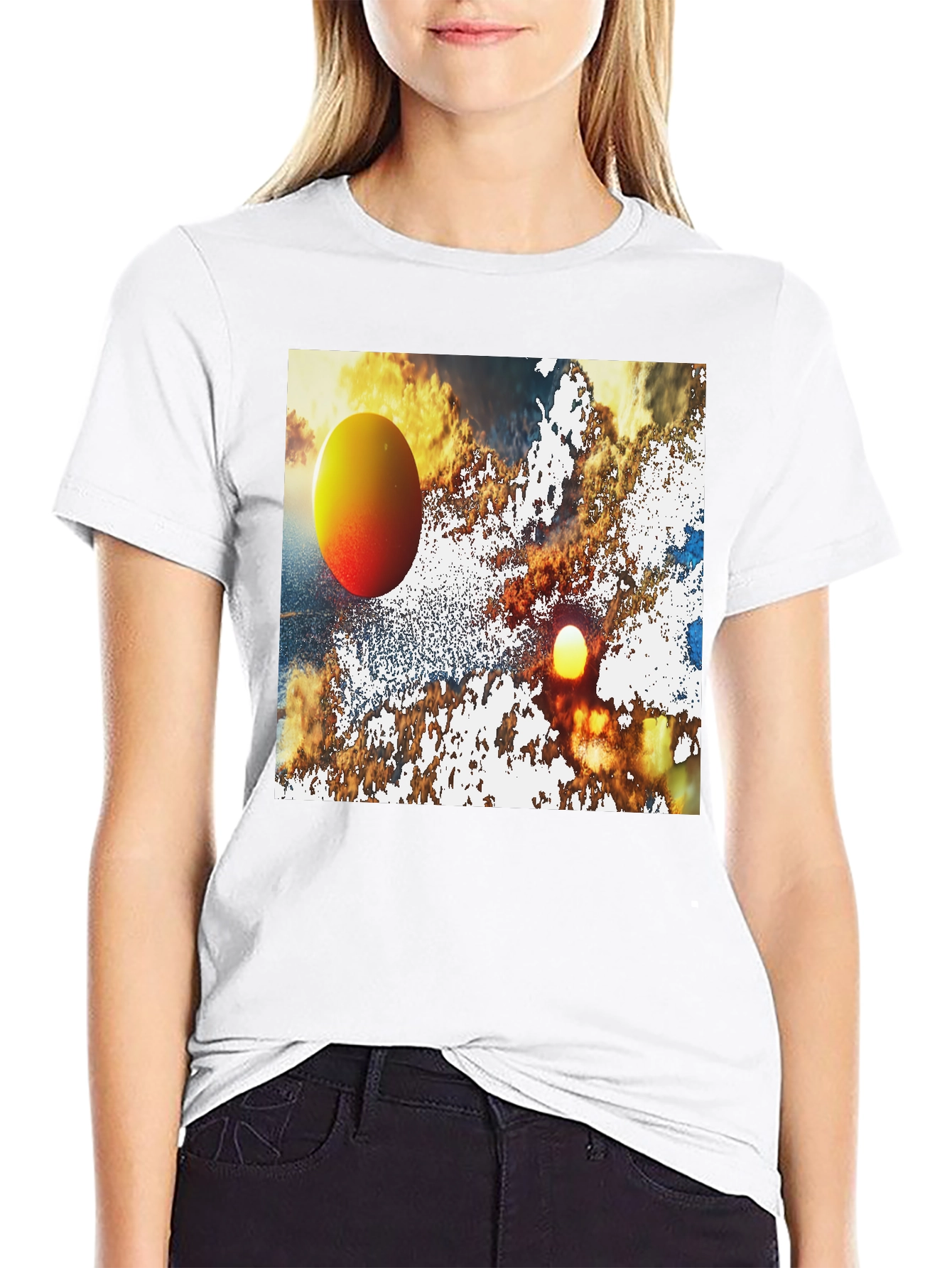 Abstract Sunset Graphic T-Shirt