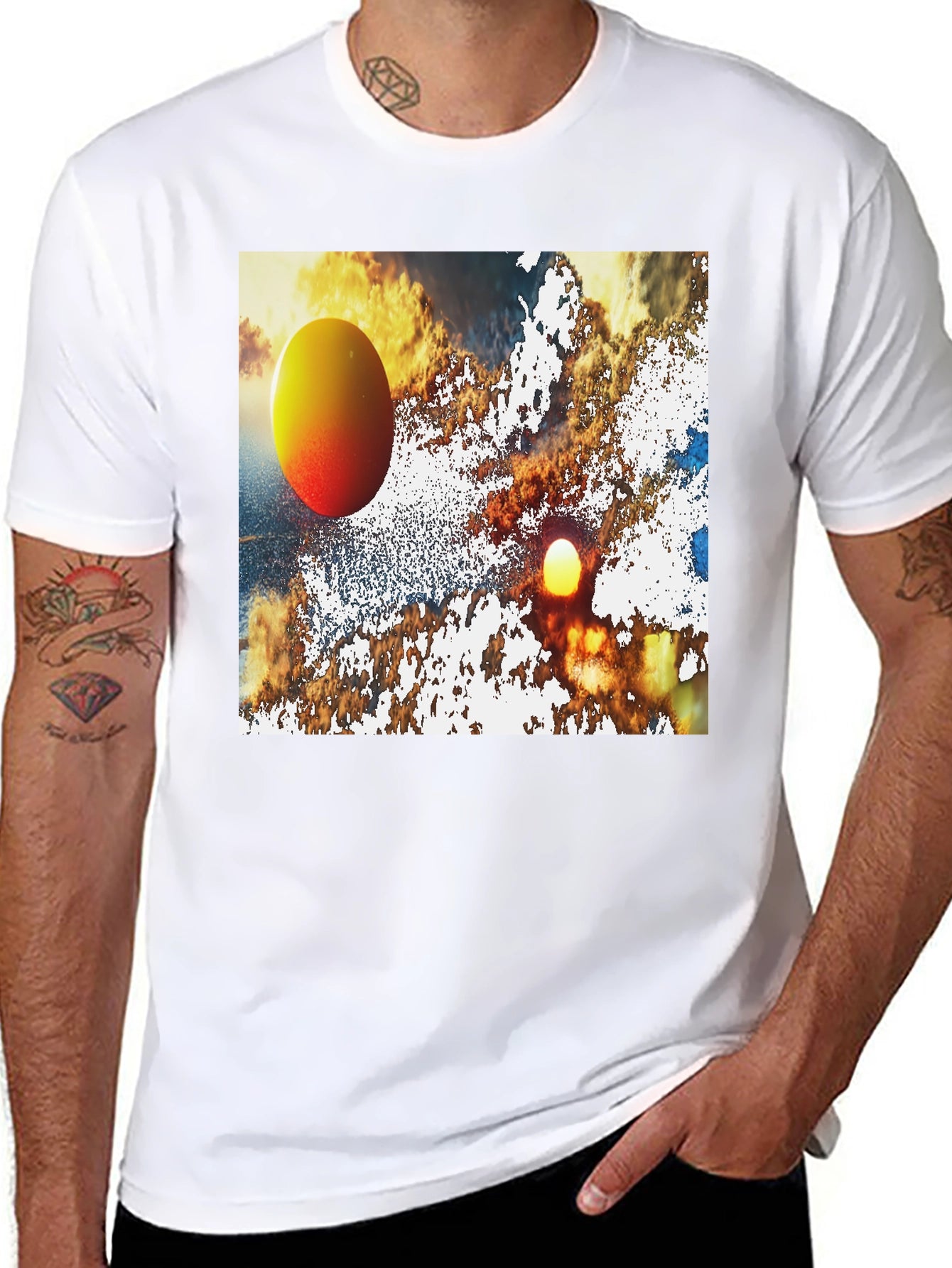 Abstract Sunset Graphic T-Shirt