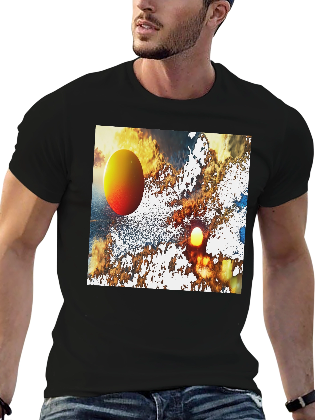 Abstract Sunset Graphic T-Shirt