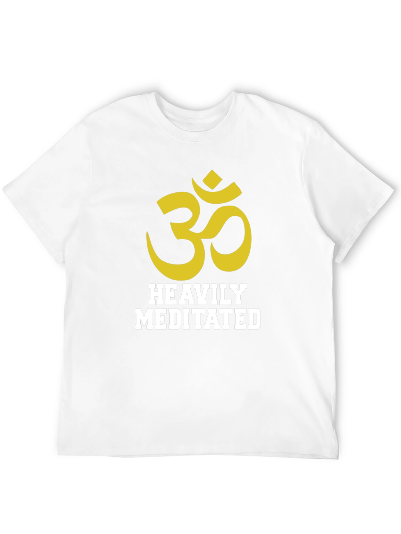 Heavily Meditated Graphic Tee - Black Cotton Blend