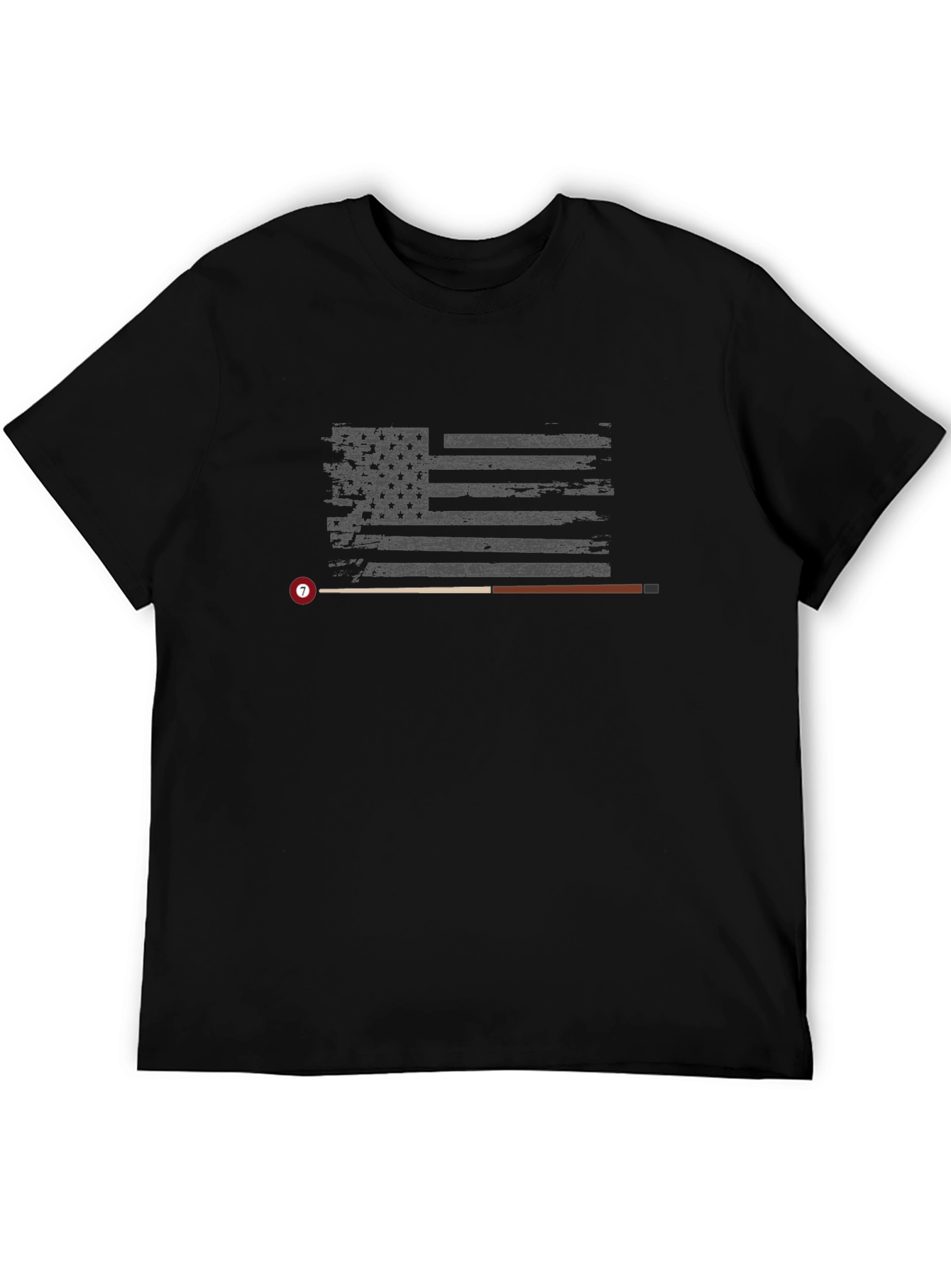 American Flag Billiard Cue Stick T-Shirt