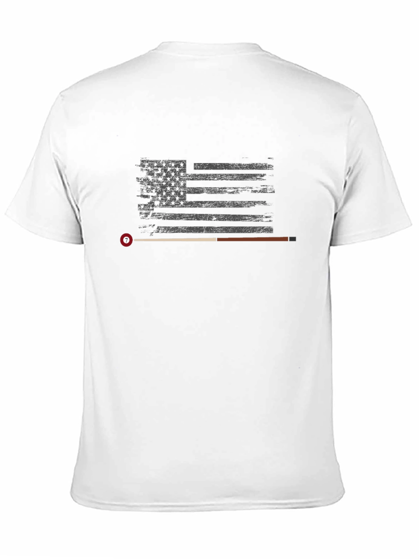 American Flag Billiard Cue Stick T-Shirt