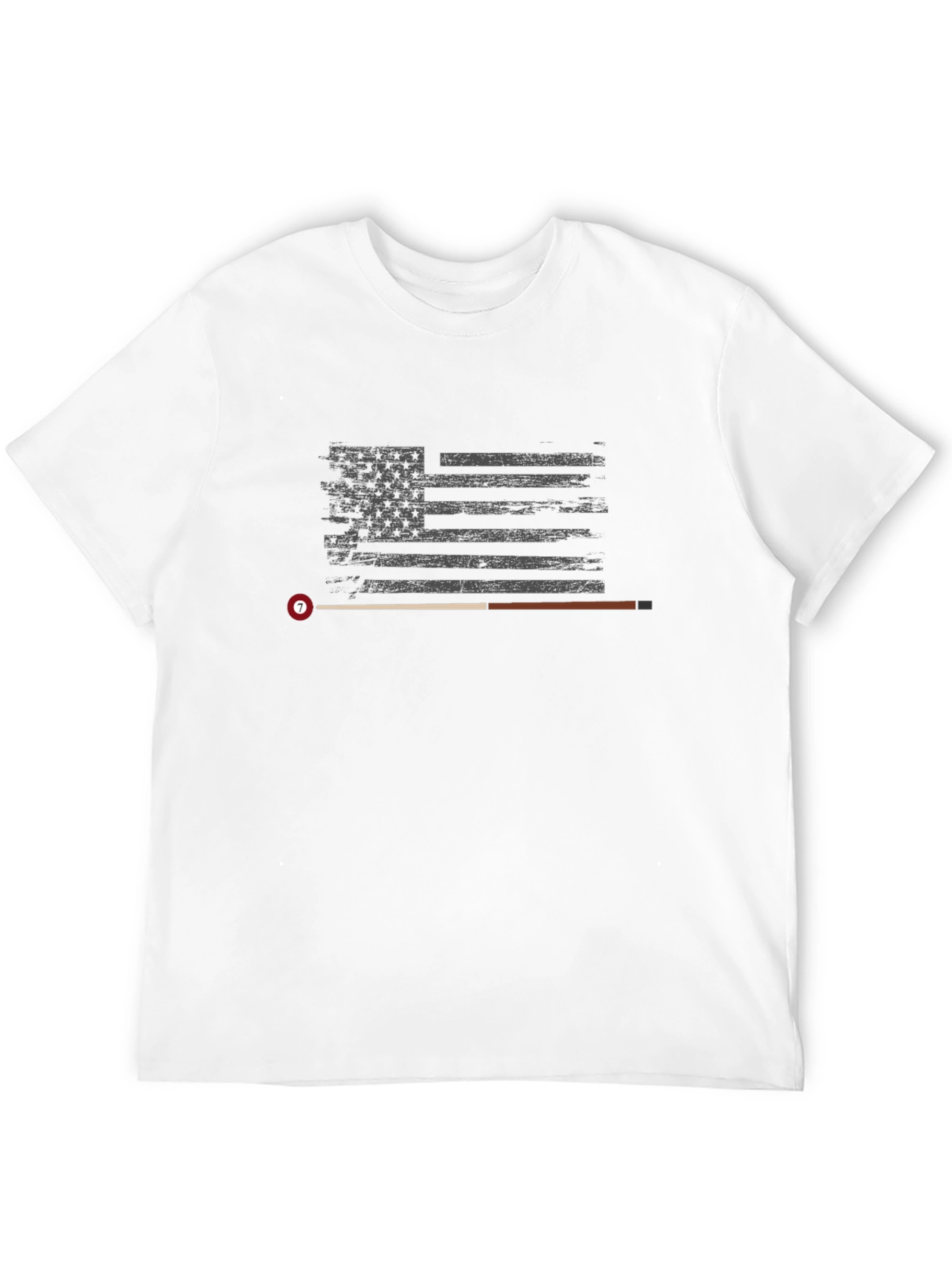 American Flag Billiard Cue Stick T-Shirt