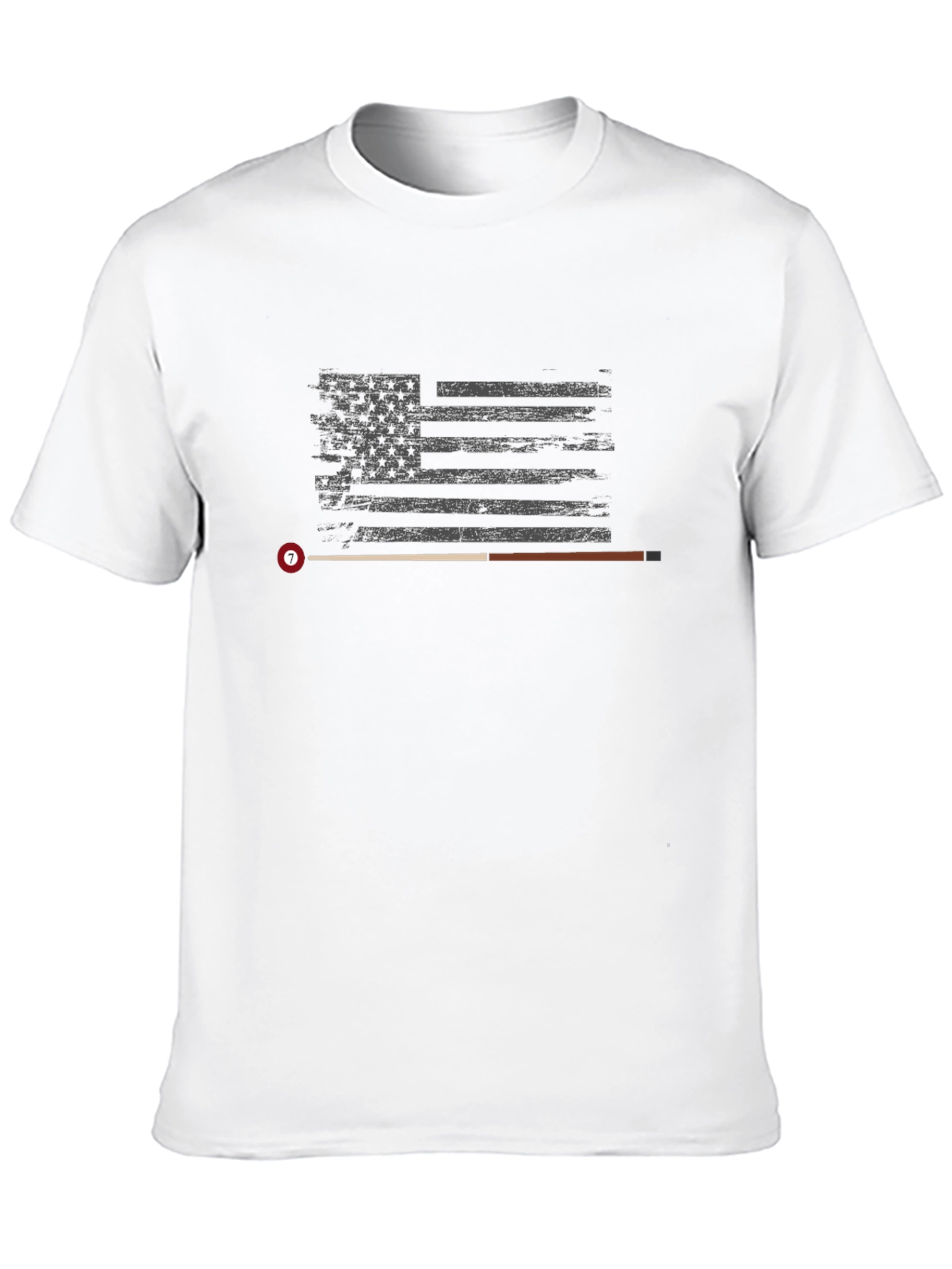 American Flag Billiard Cue Stick T-Shirt