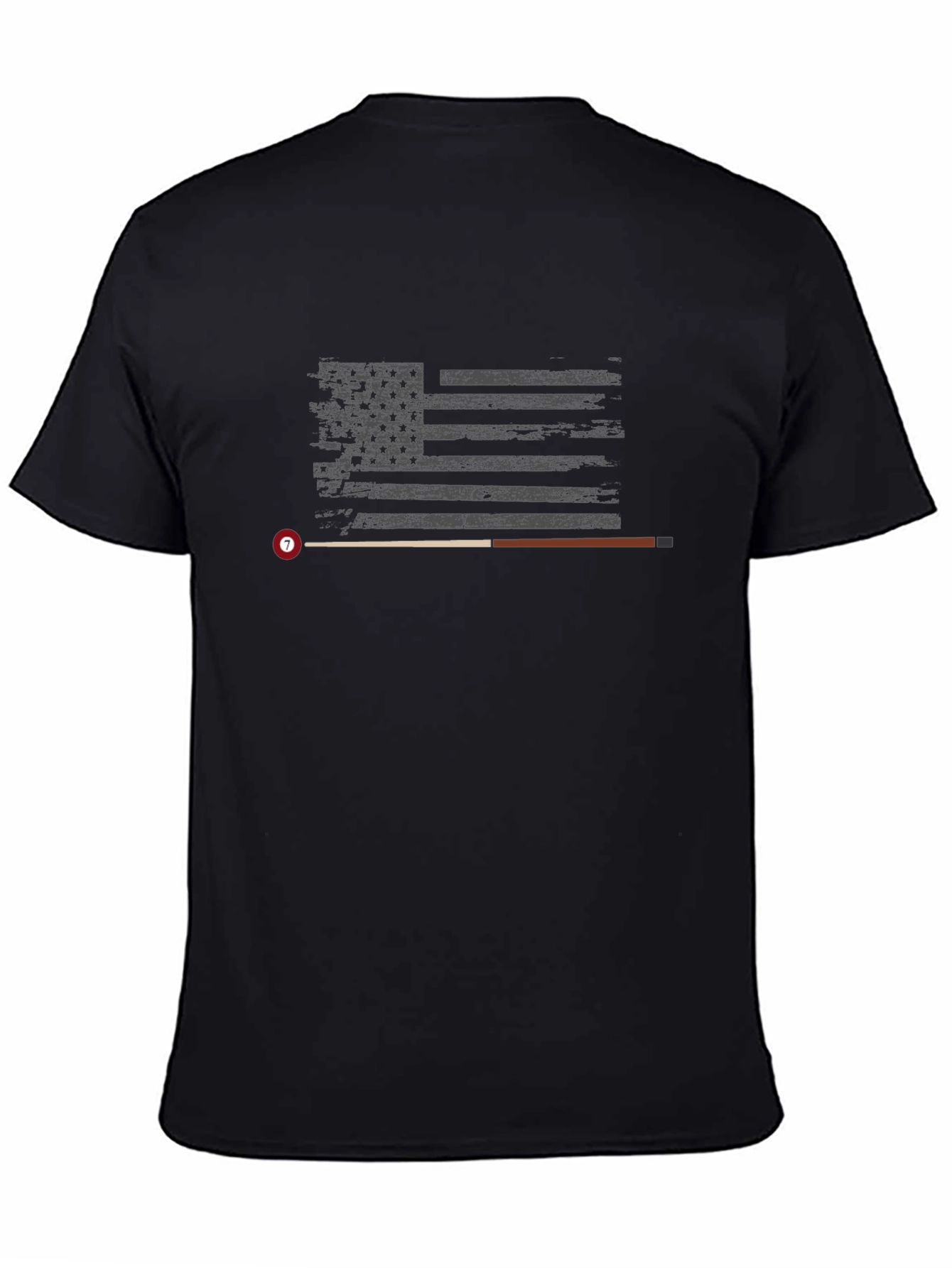 American Flag Billiard Cue Stick T-Shirt