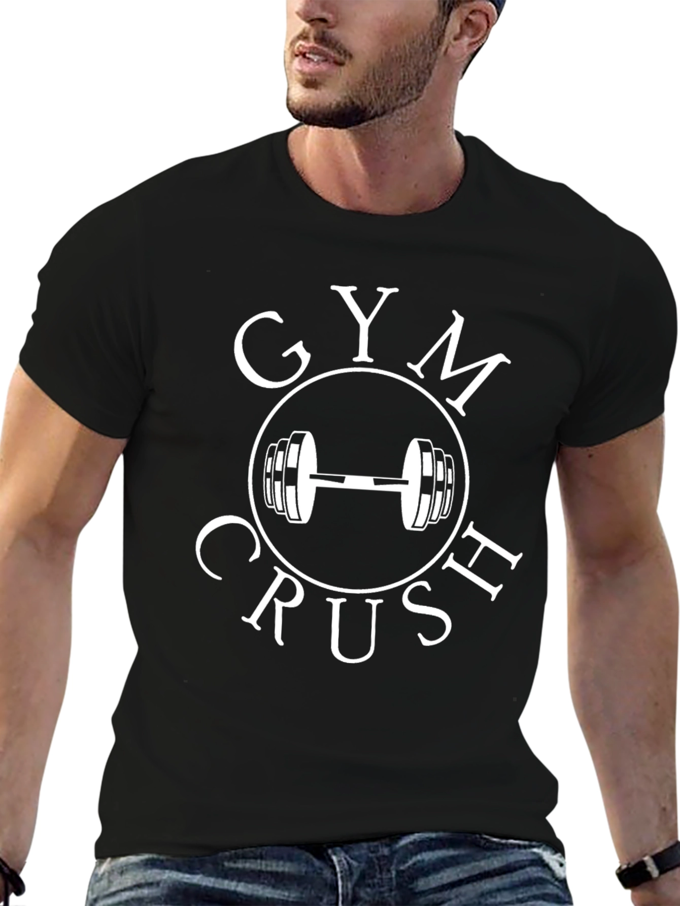 Gym Crush Black T-Shirt: Workout Motivation
