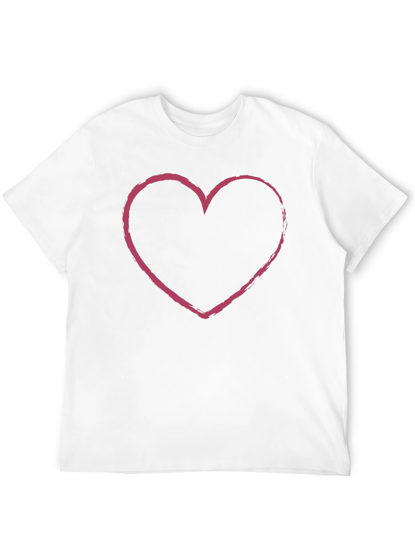 Heart Outline Graphic Tee - Black