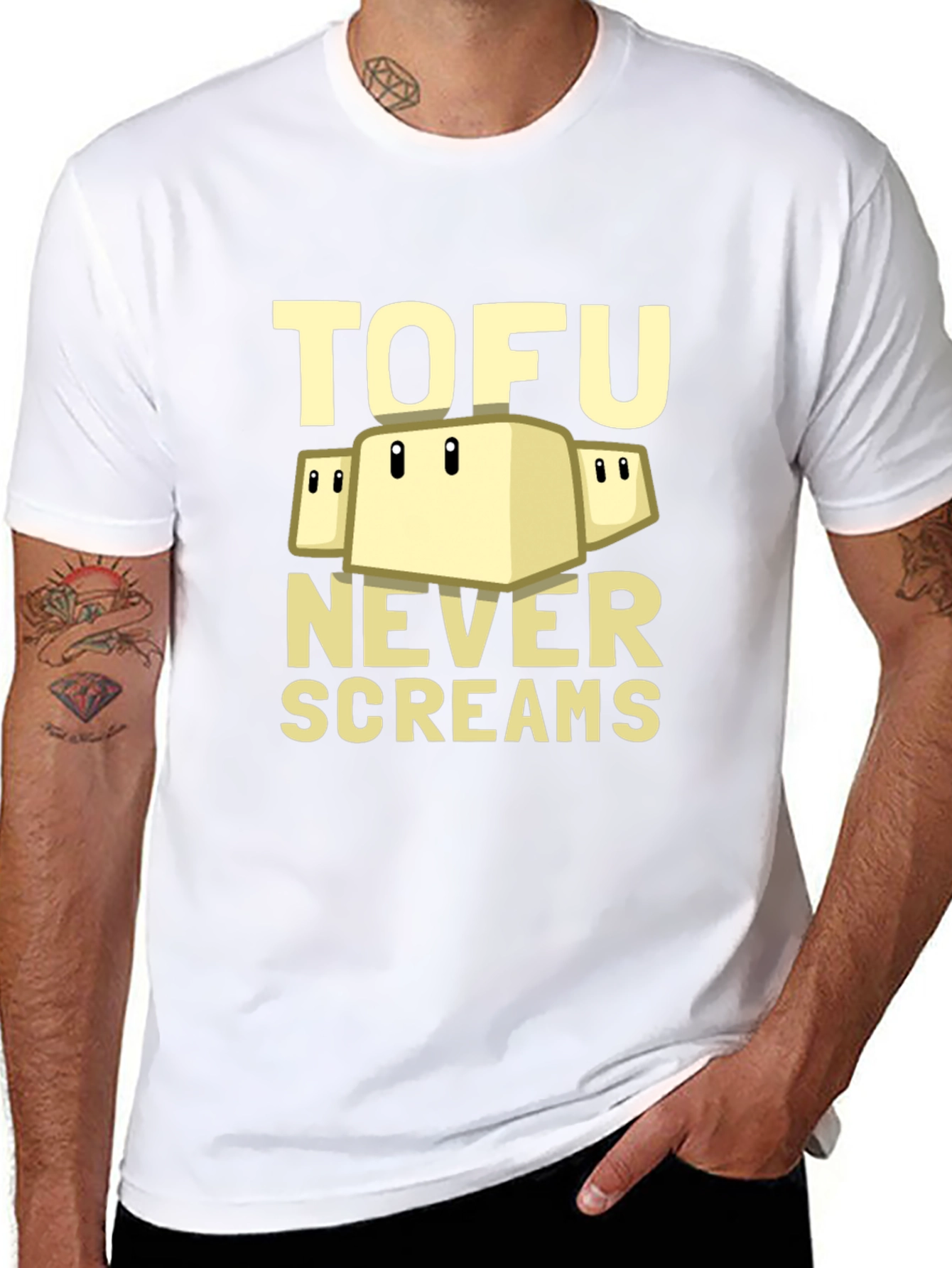 Tofu Never Screams Graphic Tee - Soft & Stylish