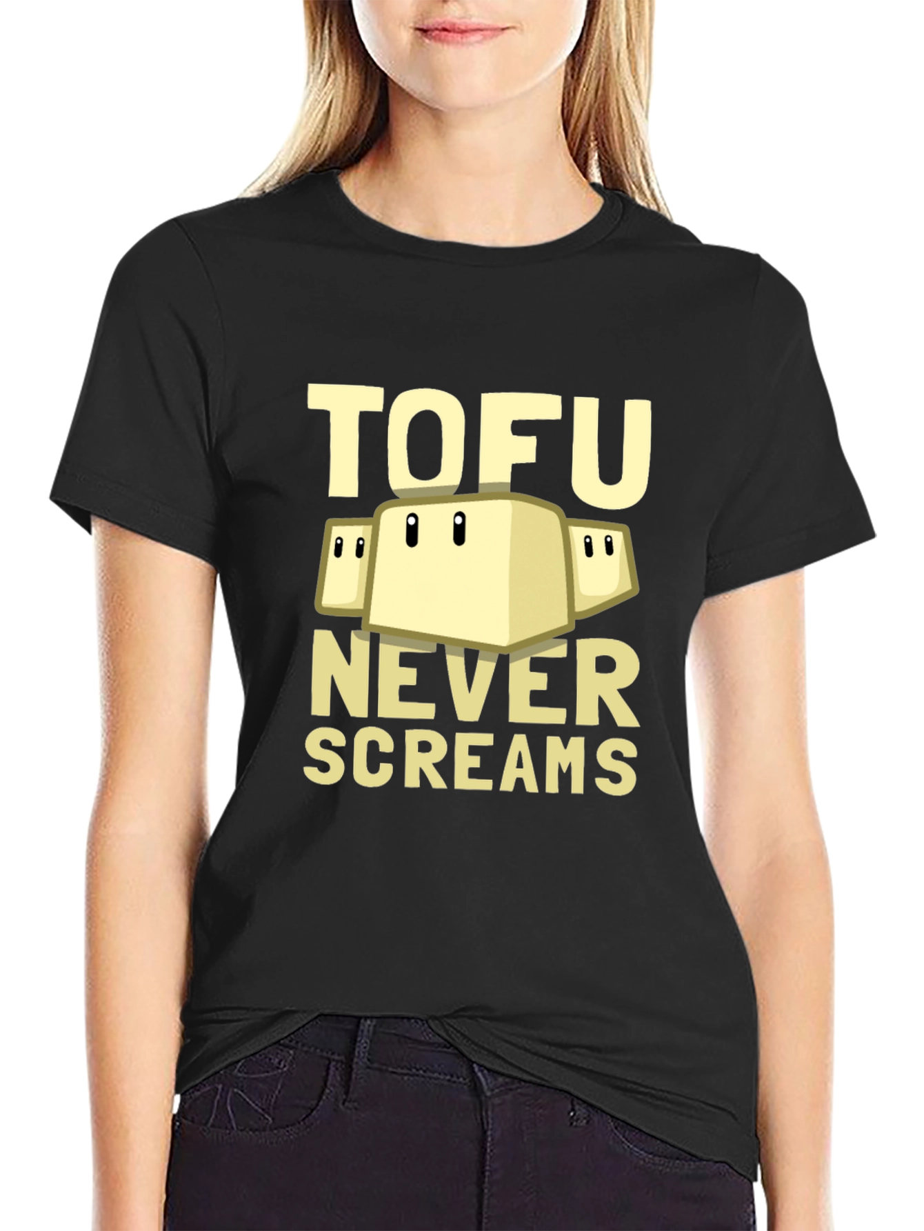 Tofu Never Screams Graphic Tee - Soft & Stylish