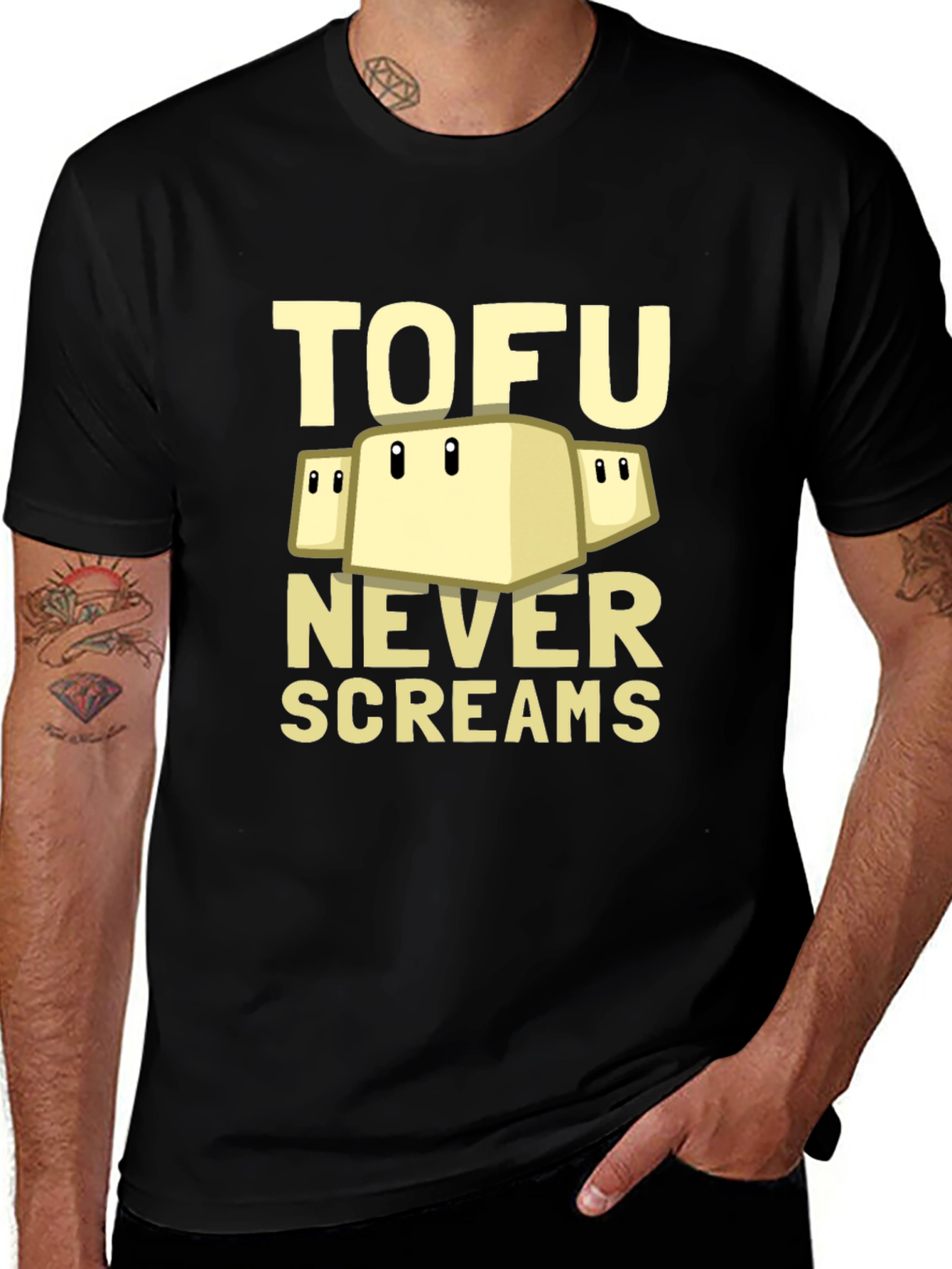 Tofu Never Screams Graphic Tee - Soft & Stylish
