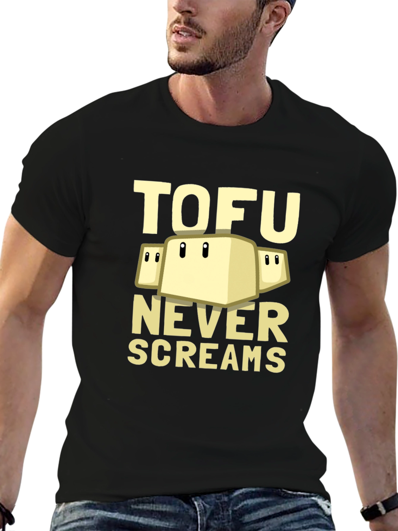 Tofu Never Screams Graphic Tee - Soft & Stylish