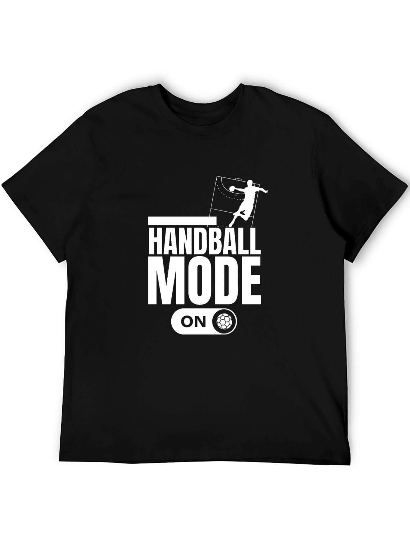 Handball Mode On Black Graphic Tee