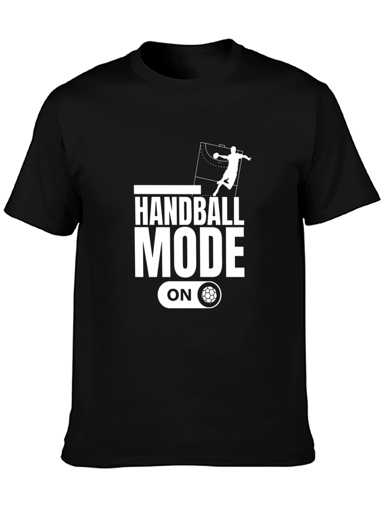 Handball Mode On Black Graphic Tee