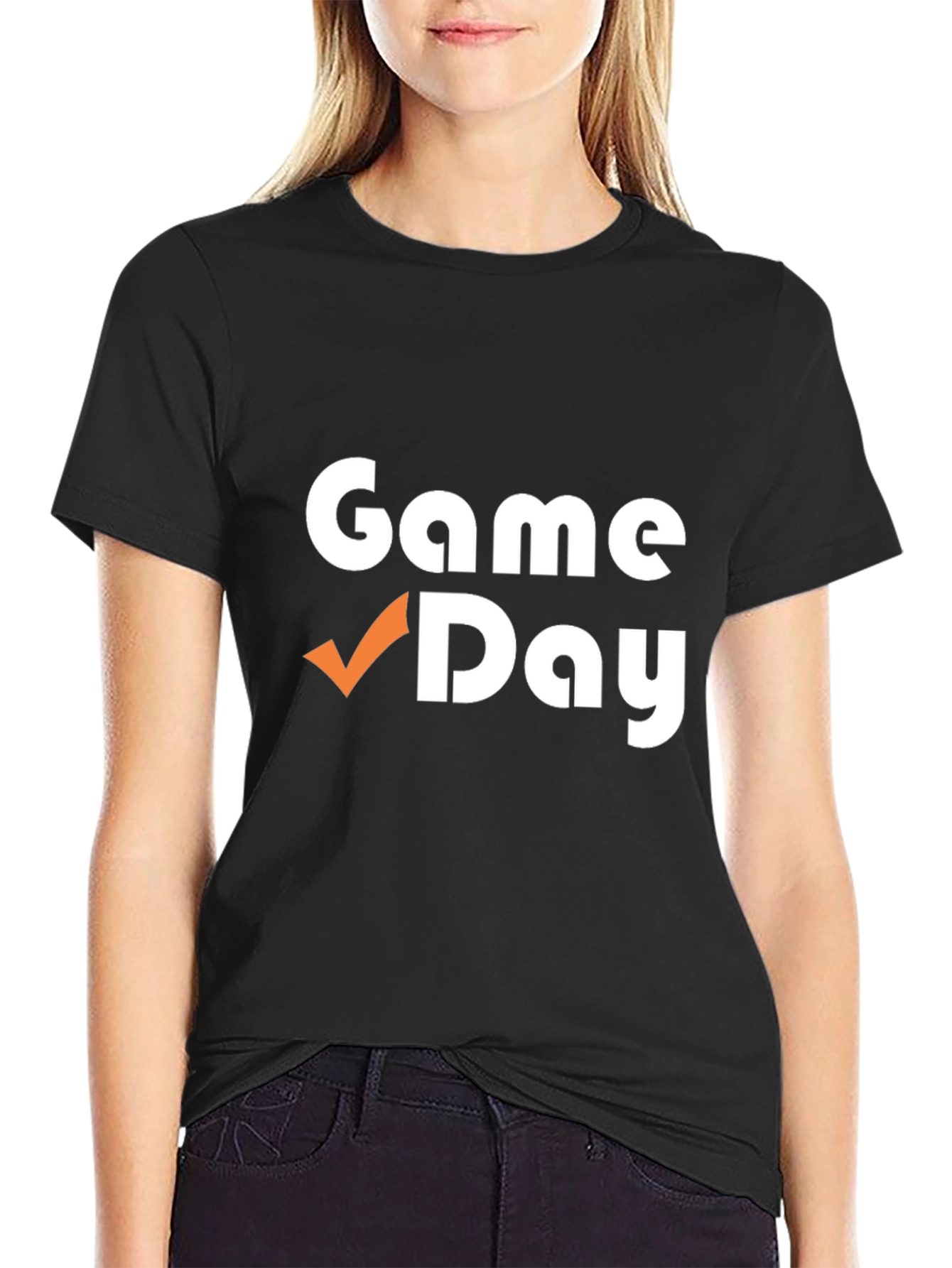 Game Day T-Shirt - Black Cotton Blend