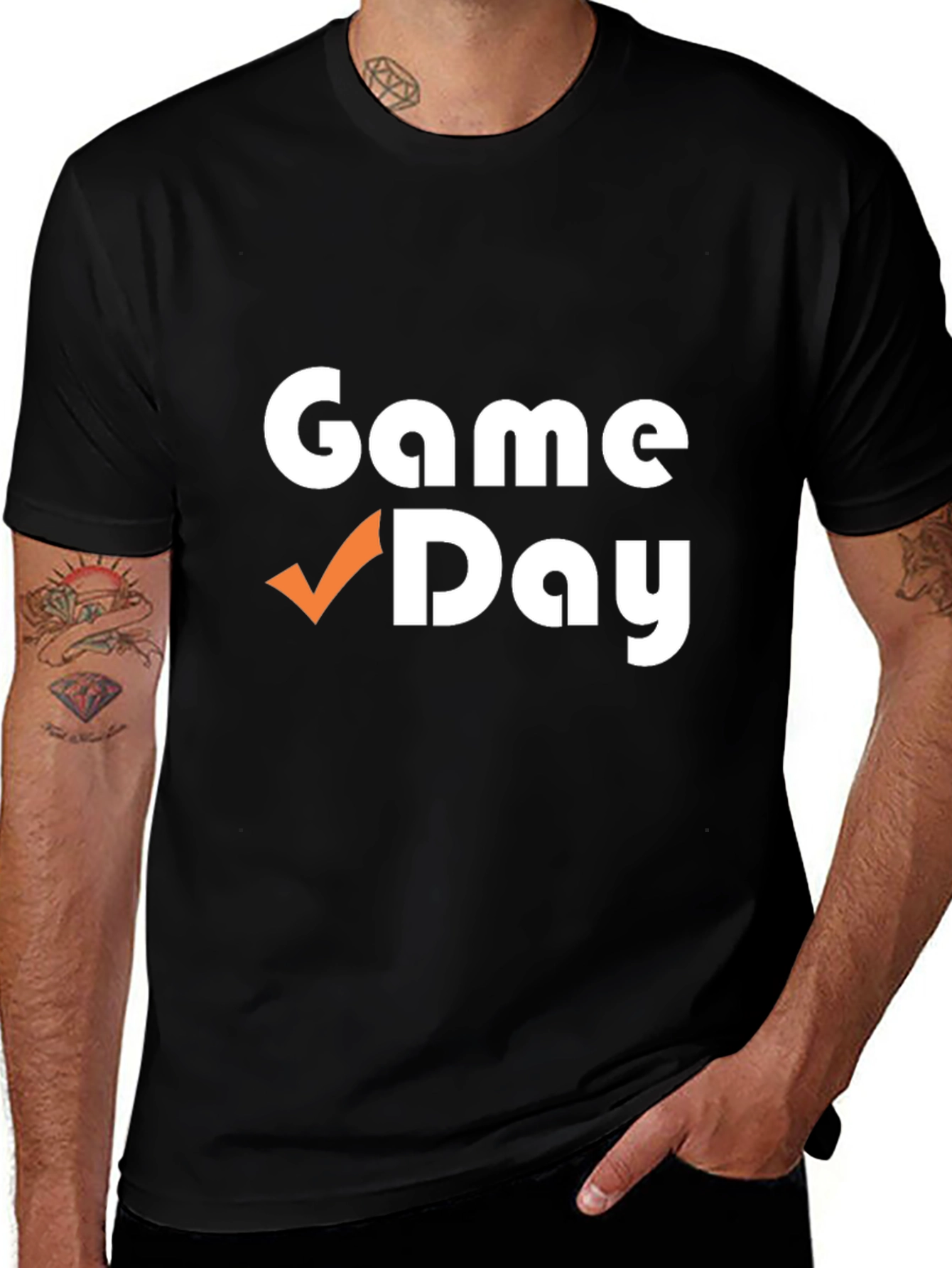 Game Day T-Shirt - Black Cotton Blend