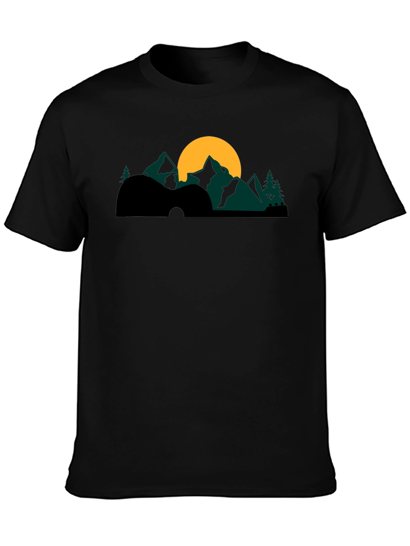 Guitar Mountainscape Graphic Tee