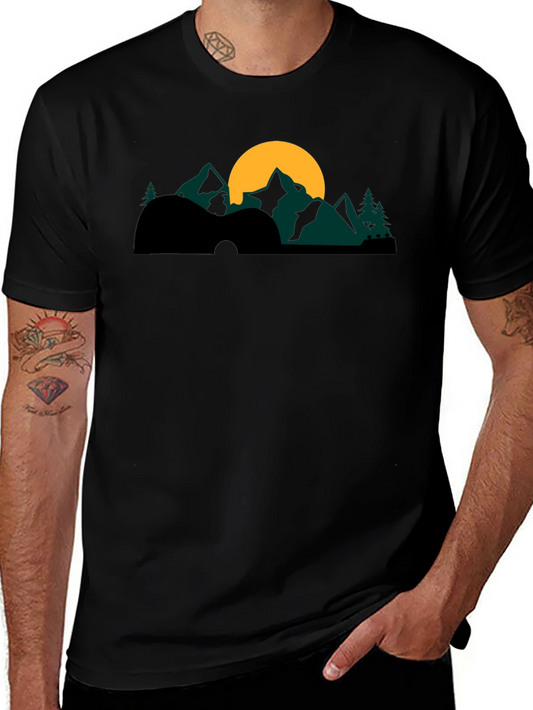 Guitar Mountainscape Graphic Tee