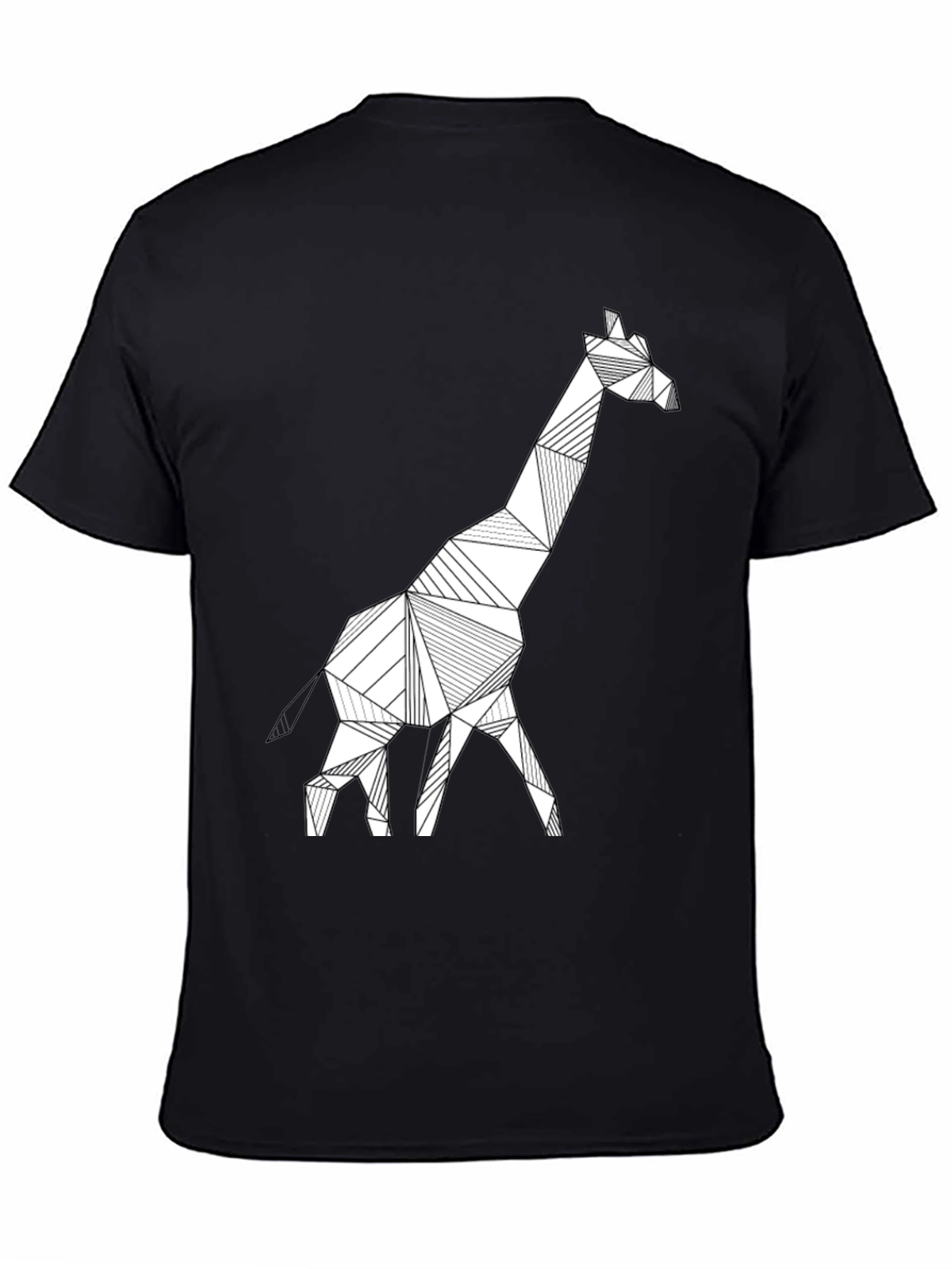Geometric Giraffe Tee - Modern Style