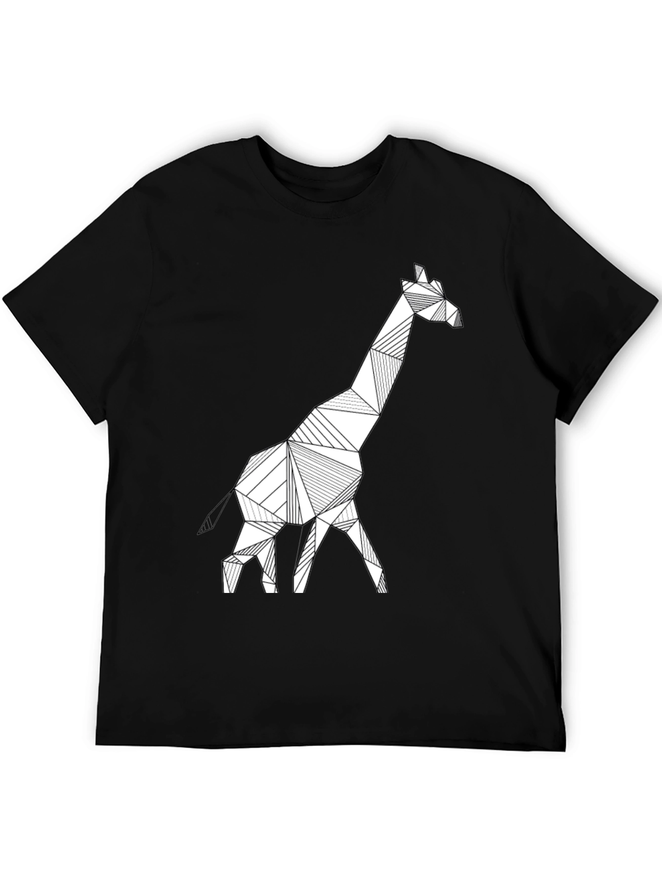 Geometric Giraffe Tee - Modern Style