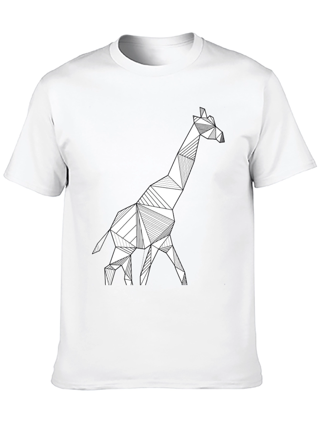 Geometric Giraffe Tee - Modern Style