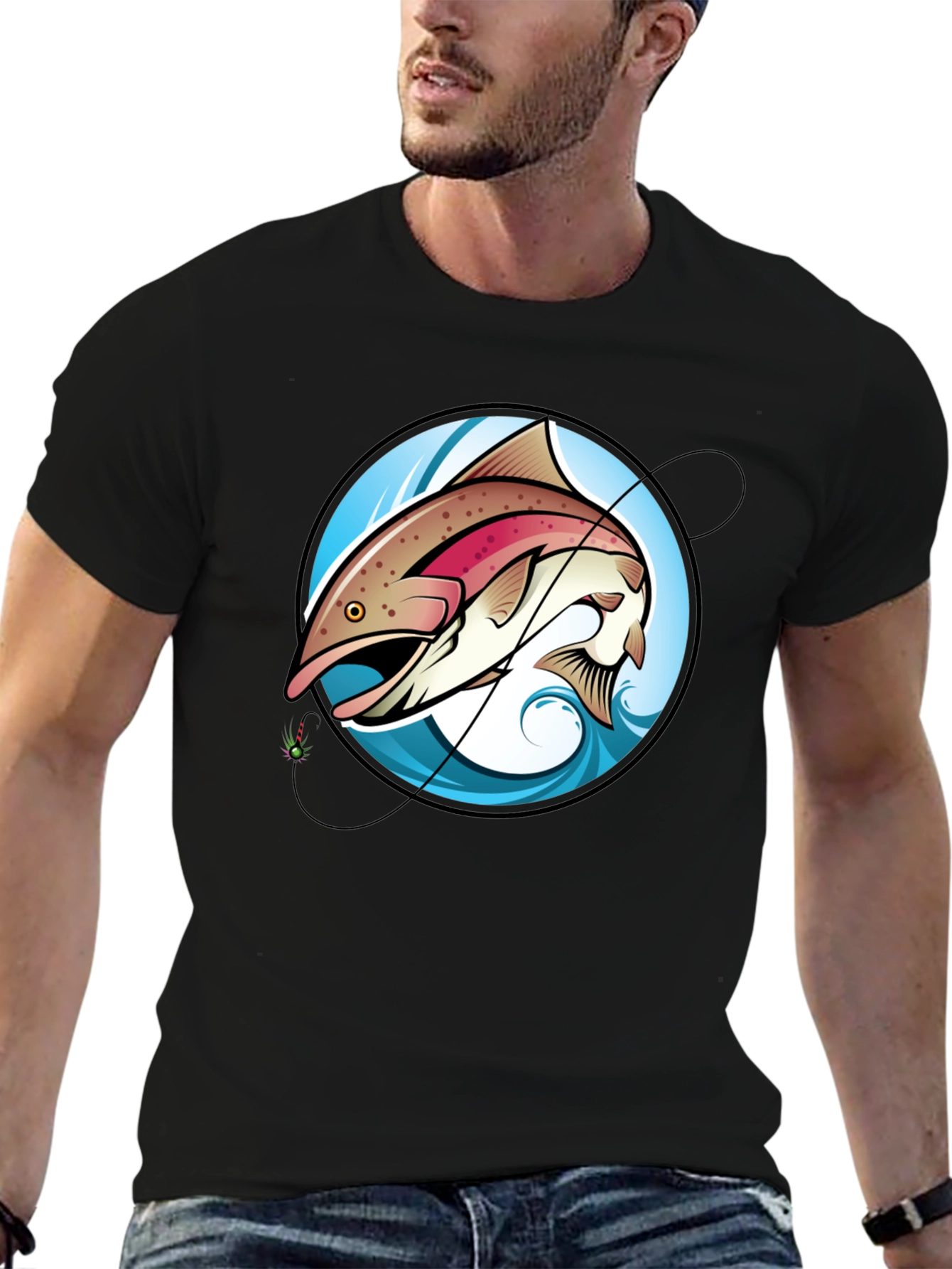 Fishing T-Shirt - Trout Design