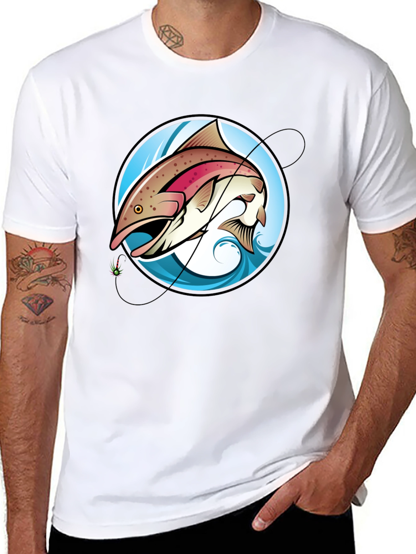 Fishing T-Shirt - Trout Design