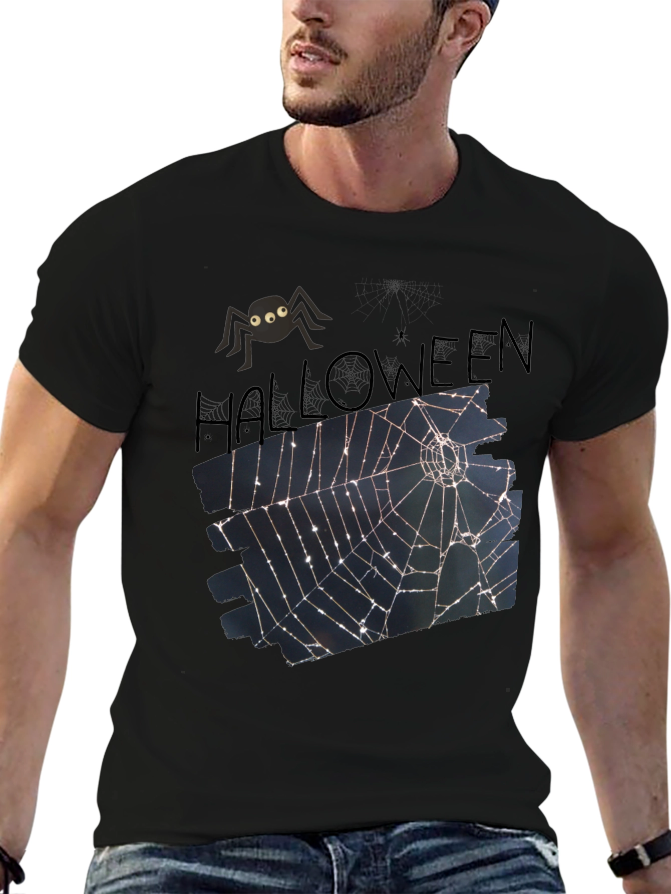 Halloween Spider Web T-Shirt - Spooky Tee