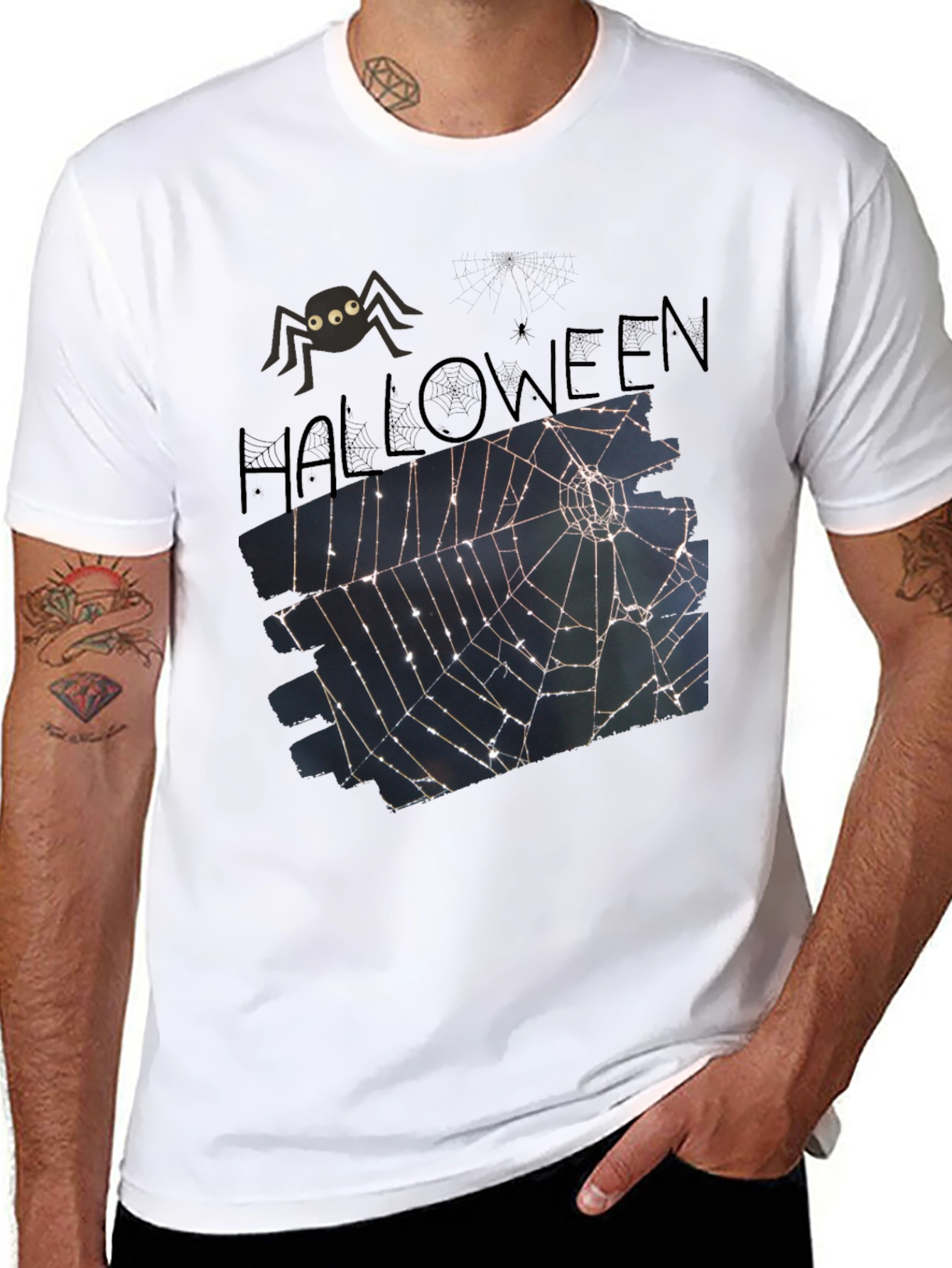 Halloween Spider Web T-Shirt - Spooky Tee
