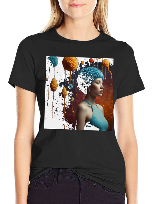 Abstract Brainy Tee - Artistic Graphic T-Shirt