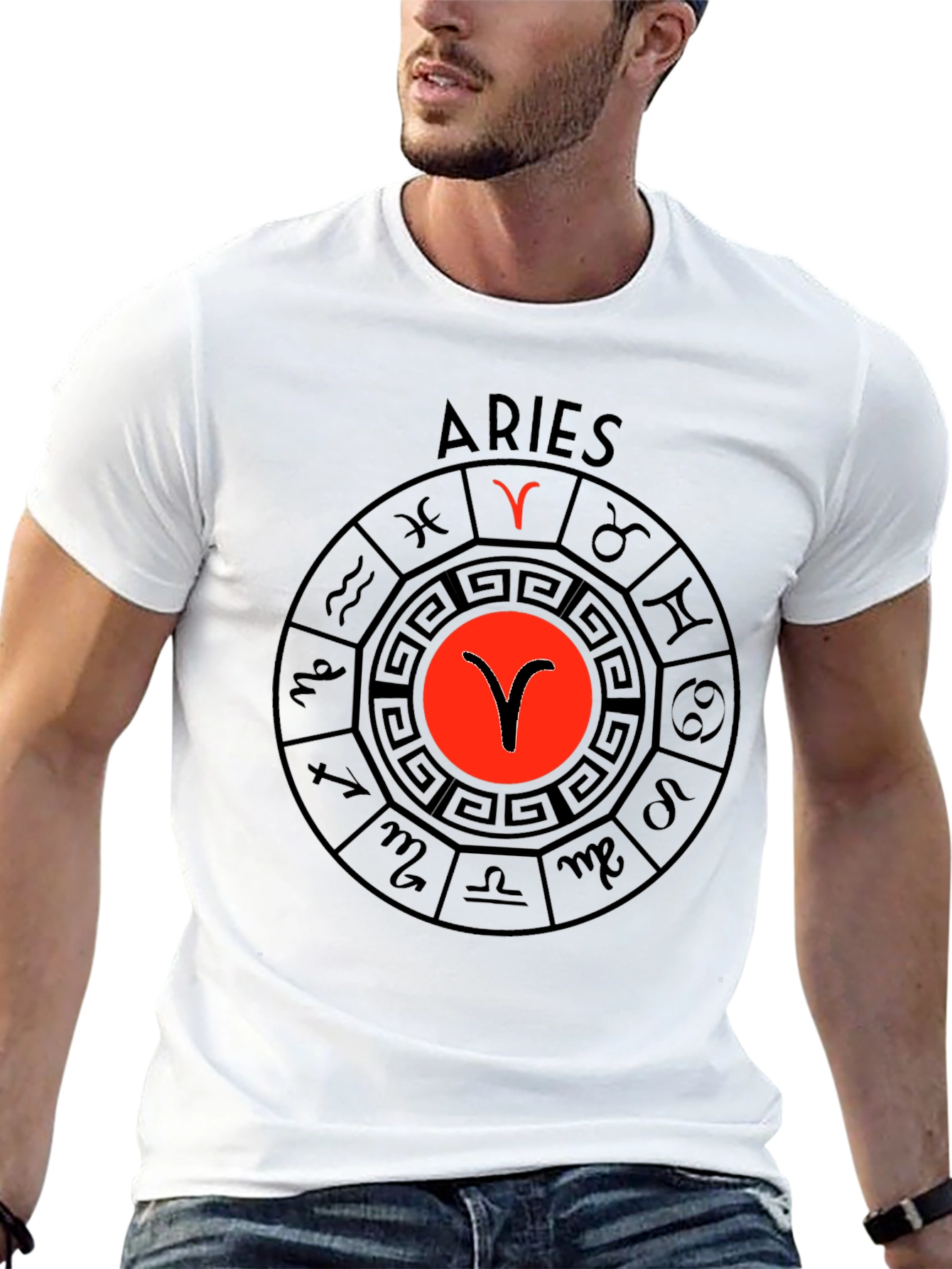 Aries Zodiac Black T-Shirt Astrology Sign