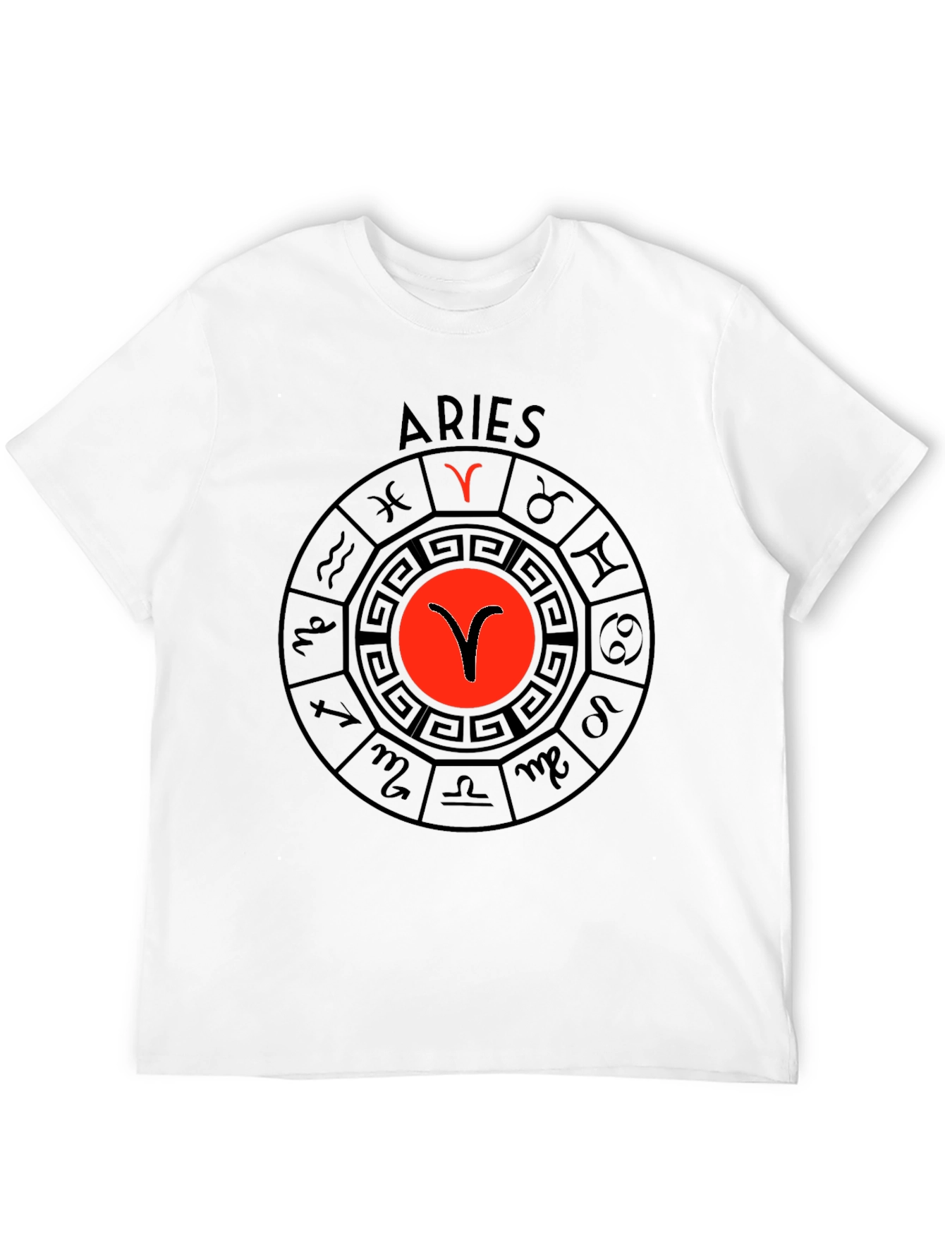 Aries Zodiac Black T-Shirt Astrology Sign