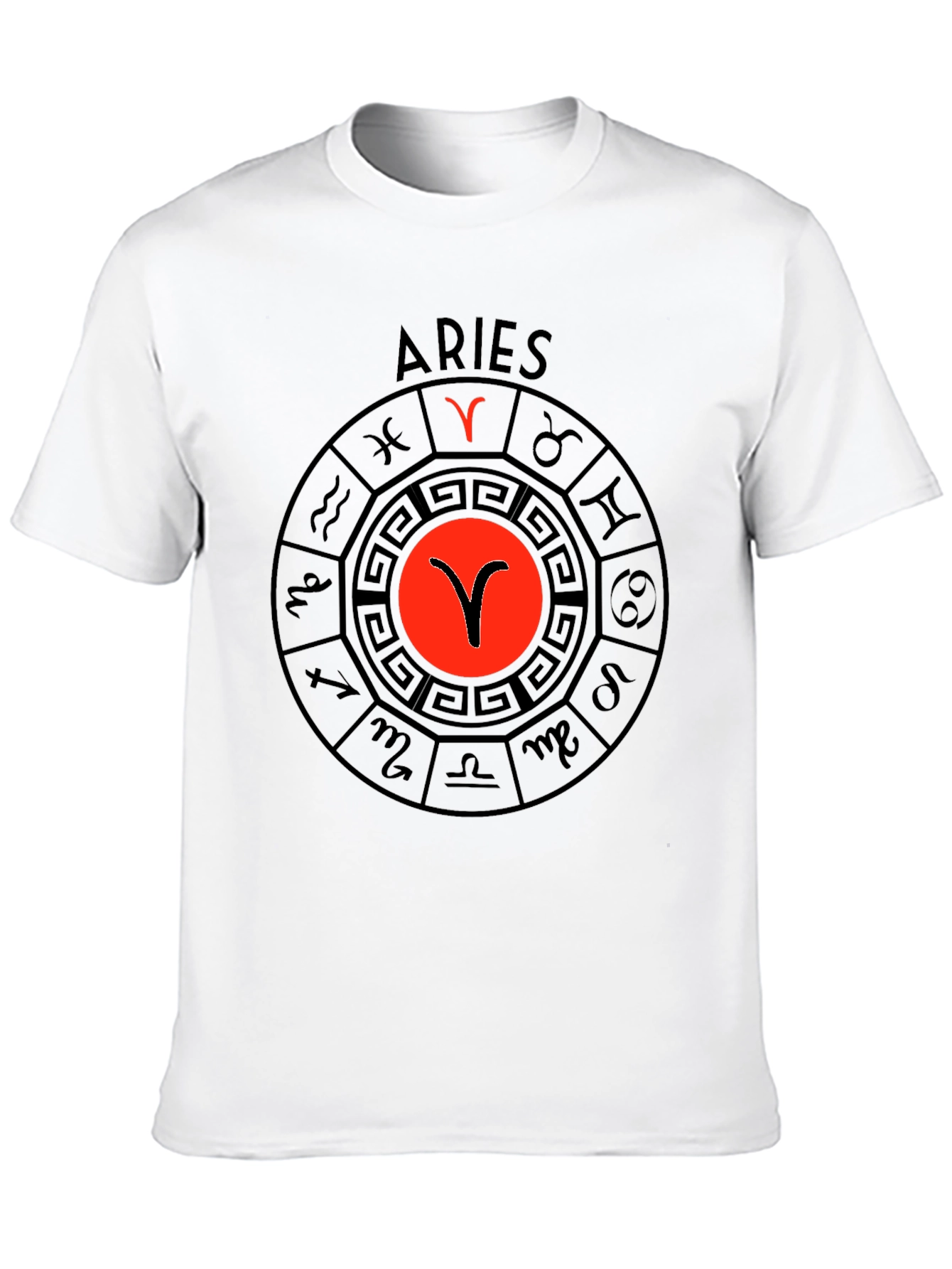 Aries Zodiac Black T-Shirt Astrology Sign