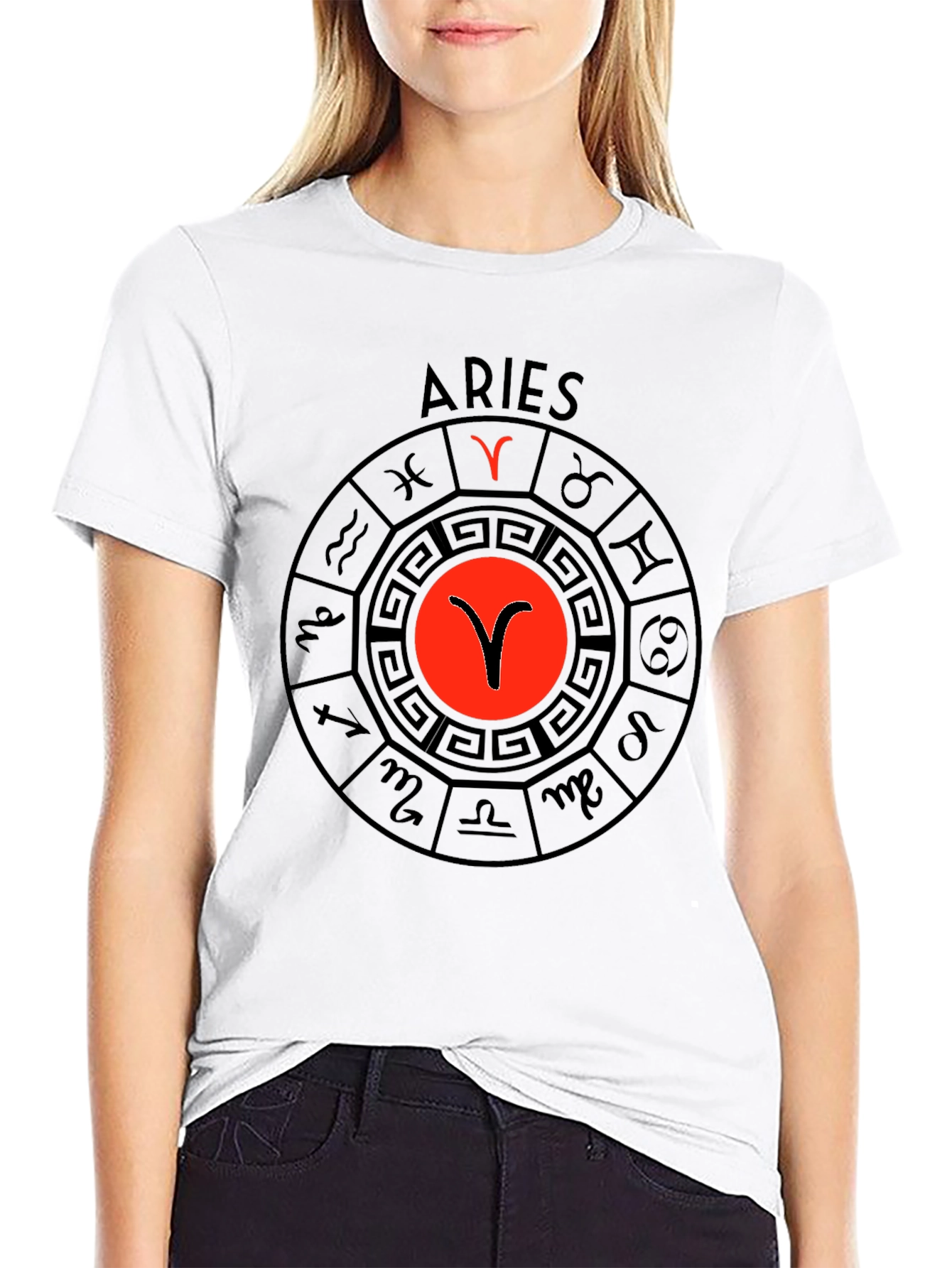Aries Zodiac Black T-Shirt Astrology Sign