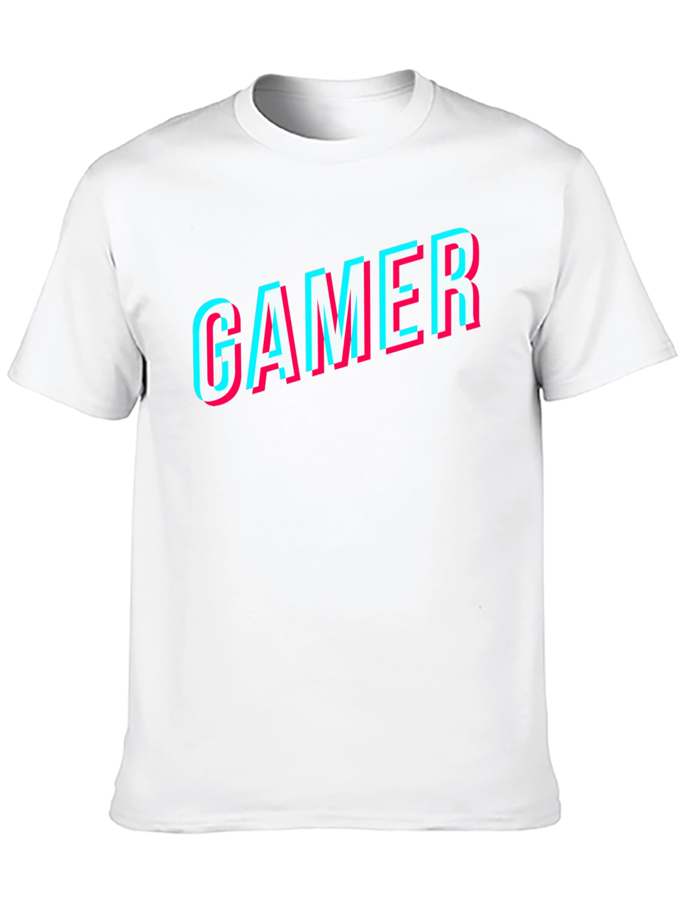 Gamer Glitch Style Black T-Shirt