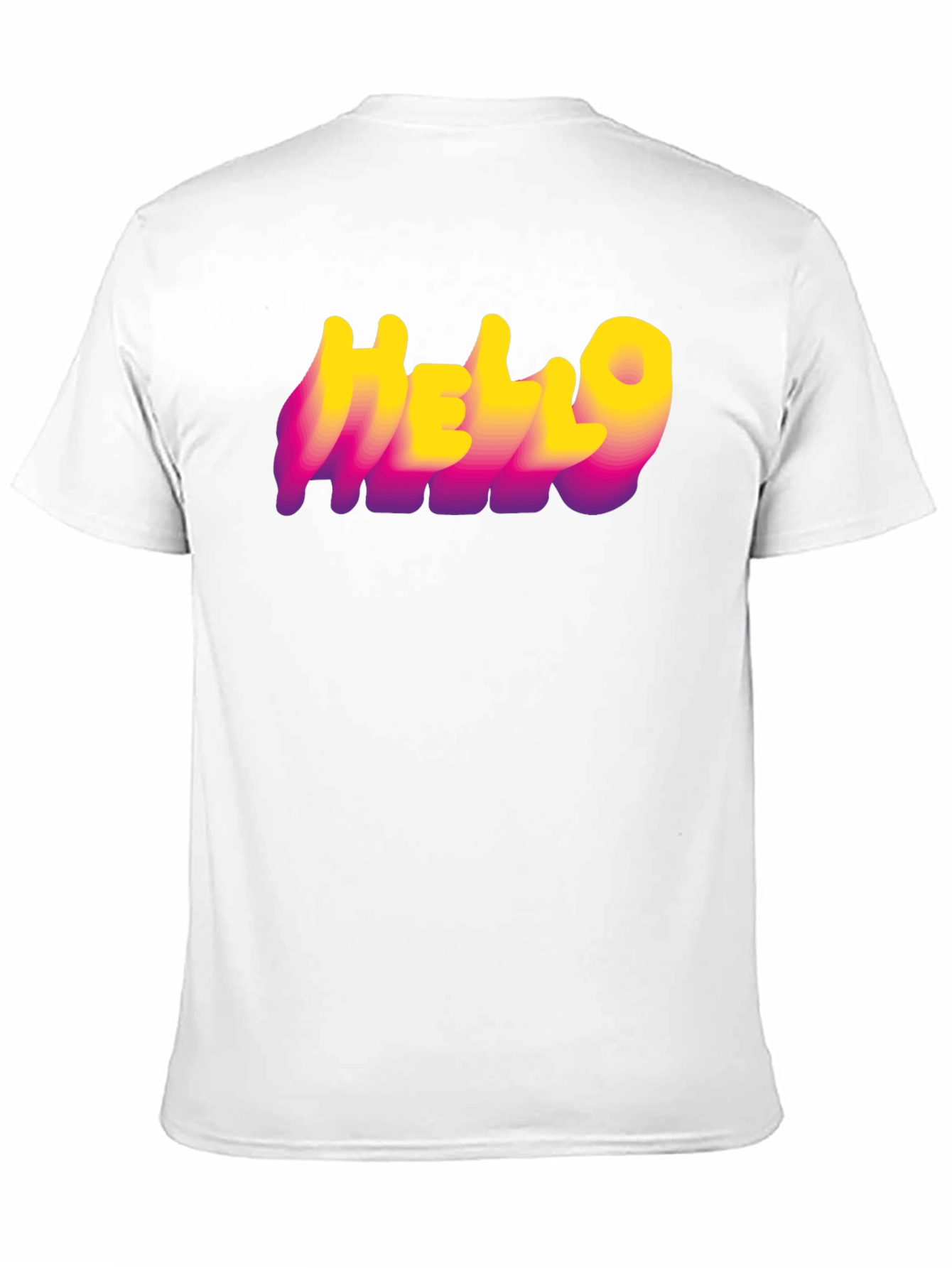 Hello Graphic Print Tee - Black Cotton Blend