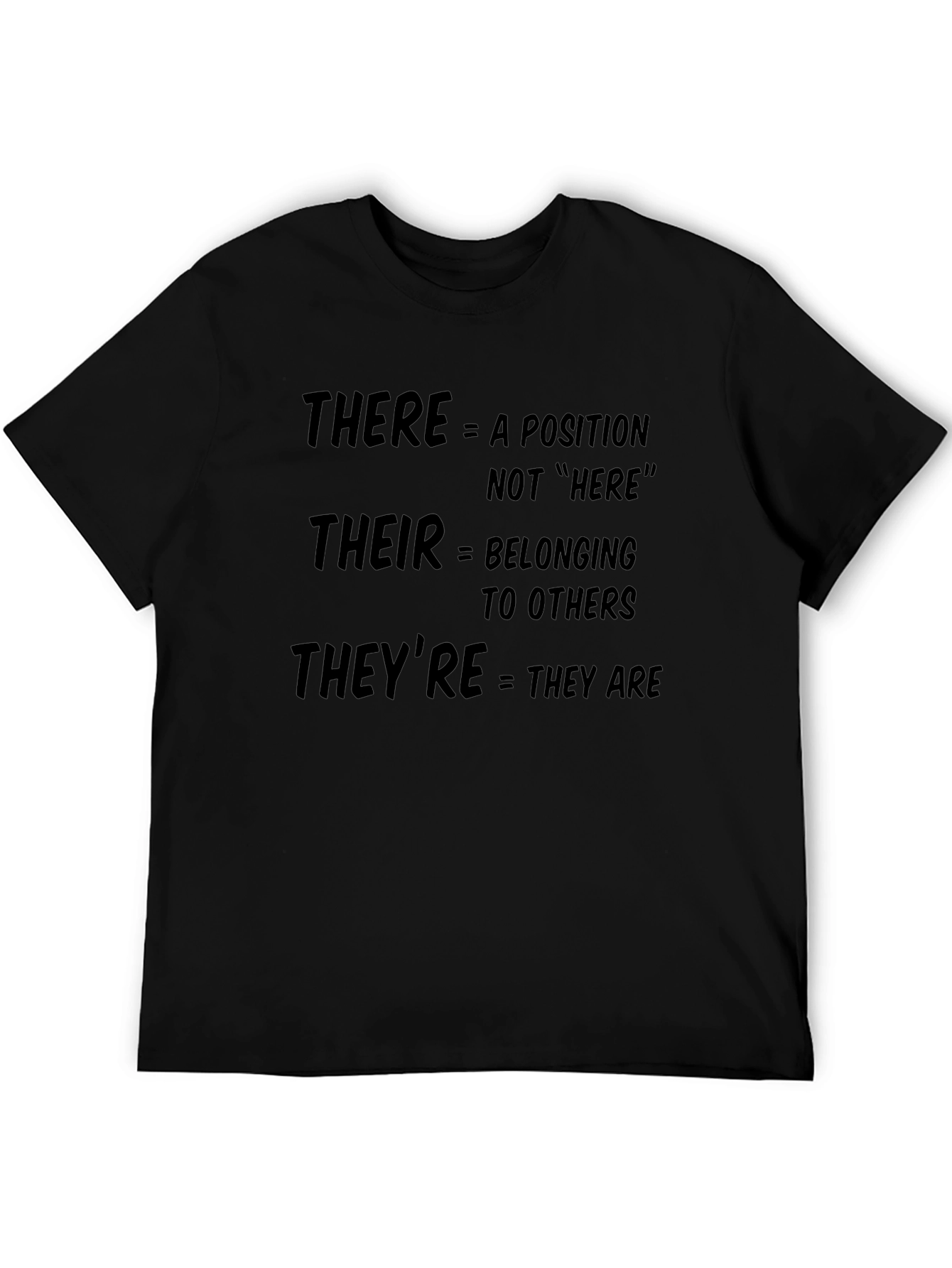 Grammar Humor T-Shirt: There Their Theyre Explained