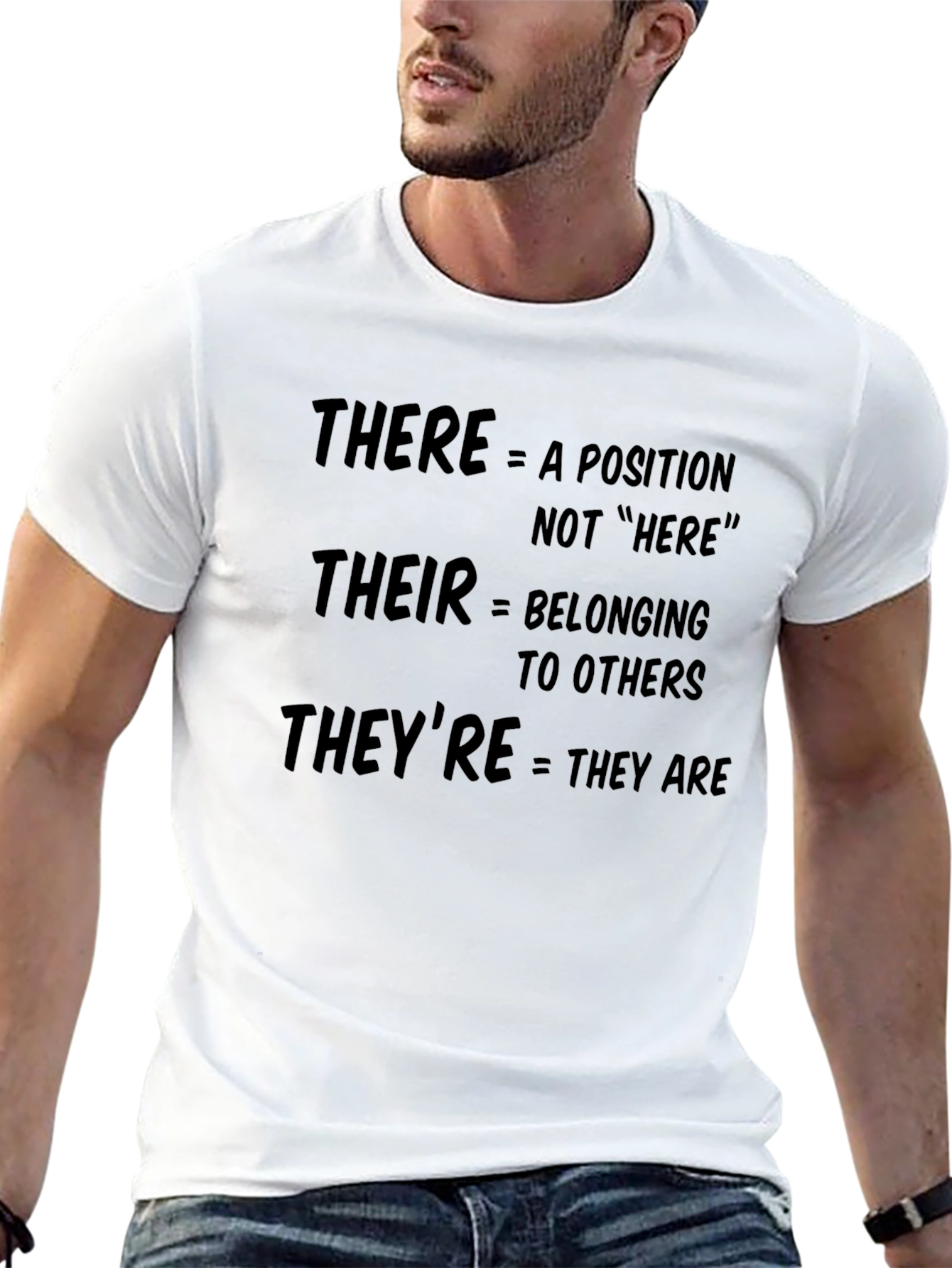 Grammar Humor T-Shirt: There Their Theyre Explained