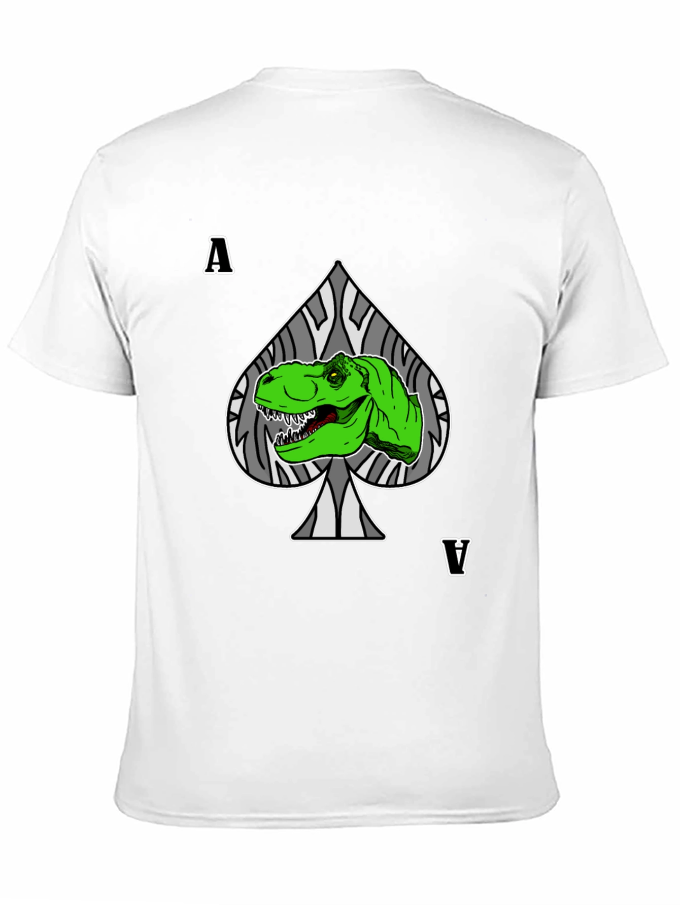 Ace Dinosaur T-Shirt - Black Crew Neck