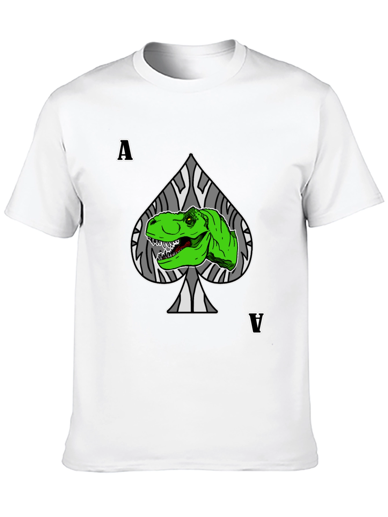Ace Dinosaur T-Shirt - Black Crew Neck